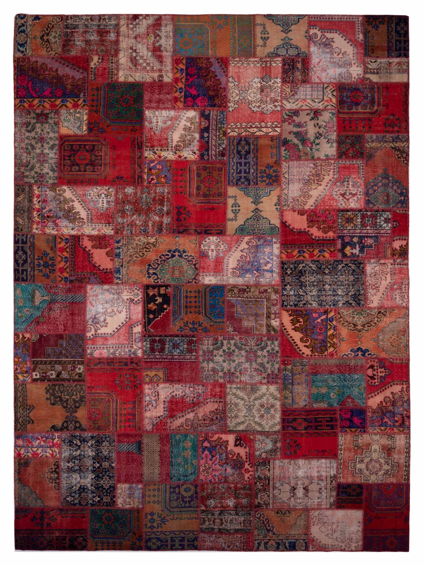 Pasha Turkish Vestige Patchwork 130982 Multi Contemporary Hand Knotted Rug