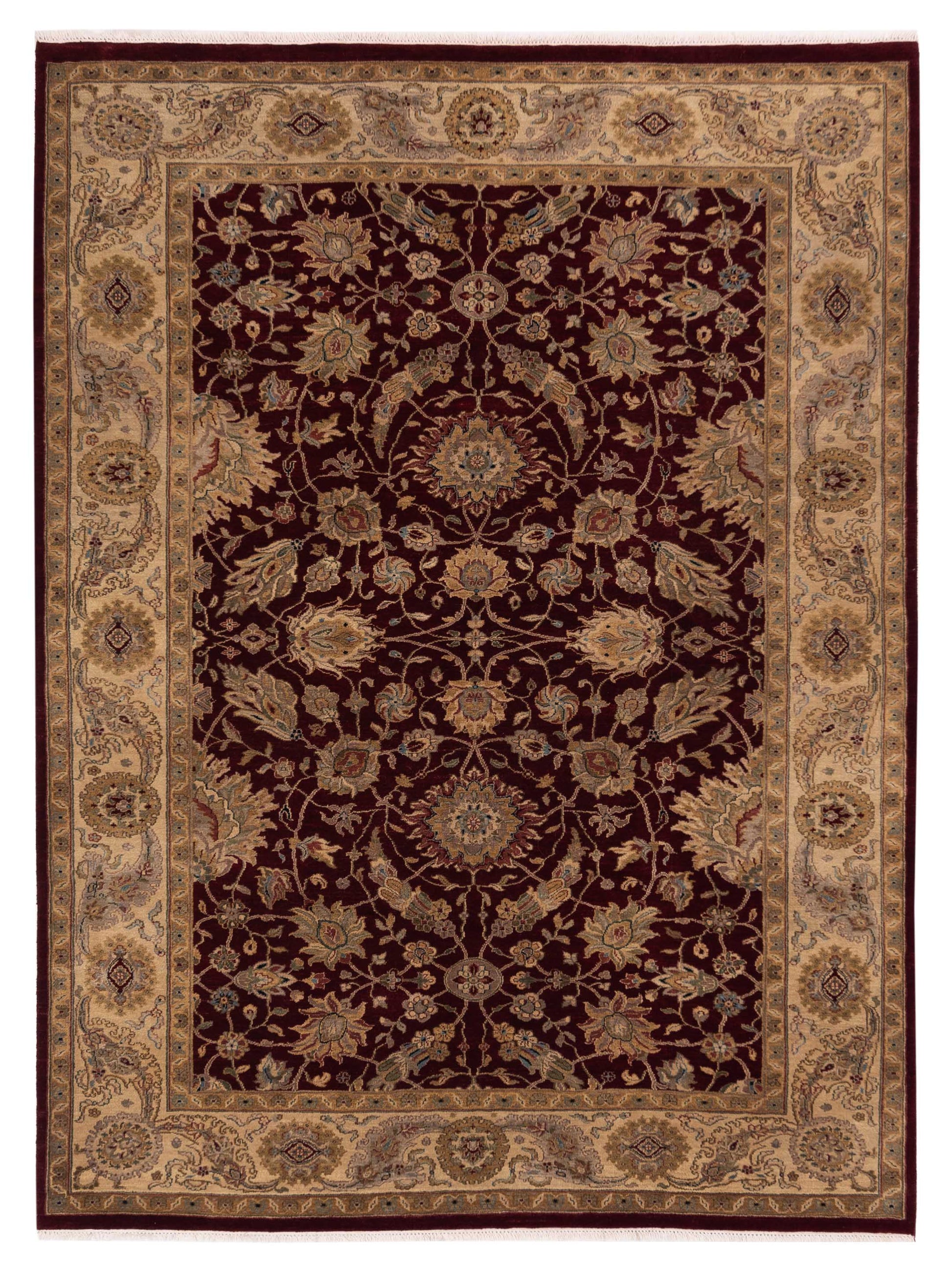 Rajpur Crown 131278 Burgundy Transitional Hand Knotted Rug