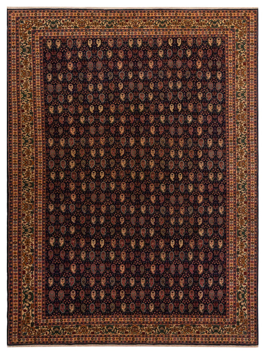 Pasha Hereke 133094 Black Traditional Hand Knotted Rug