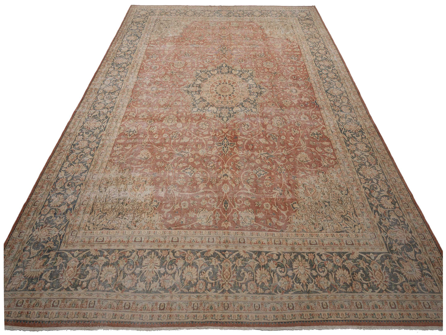 Pasha Vintage 133136 Brick Gray Contemporary Hand Knotted Rug