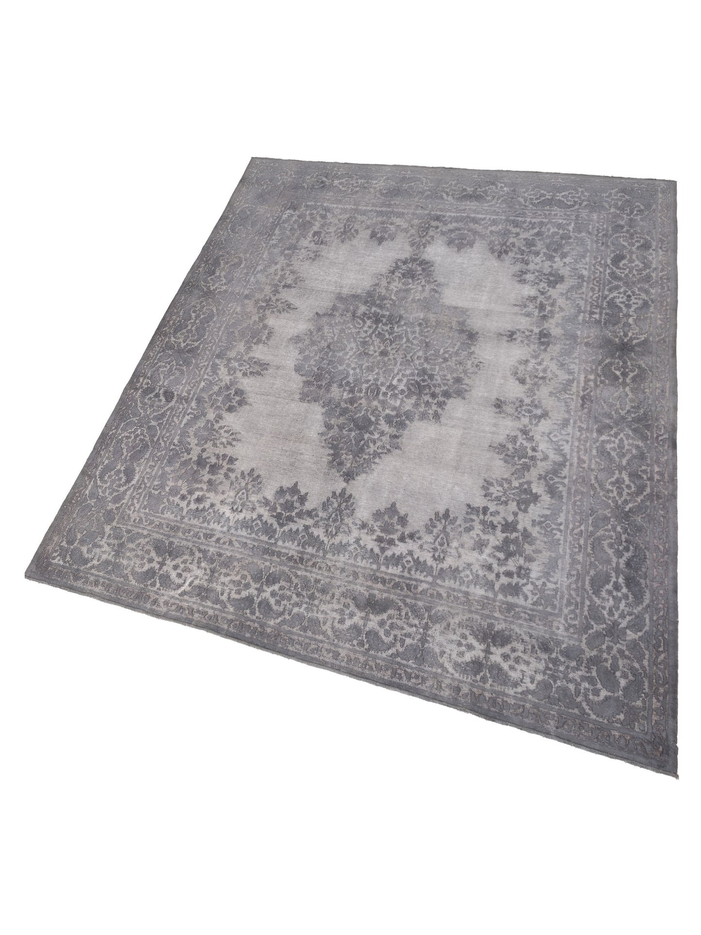 Pasha Vintage 133197 Silver Silver Transitional Hand Knotted Rug