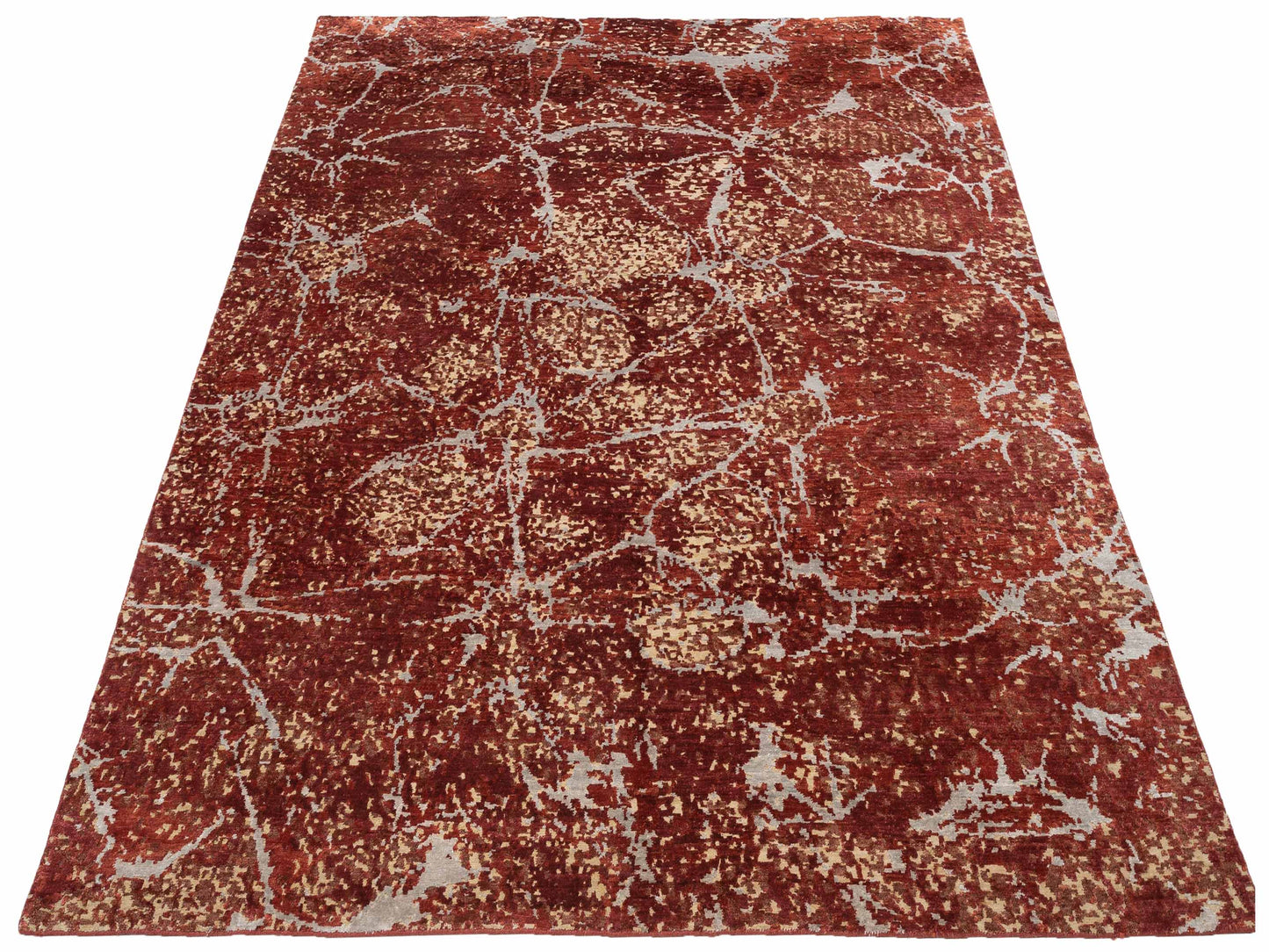 Siena Tibetino 134365 Red  Contemporary Hand Knotted Rug