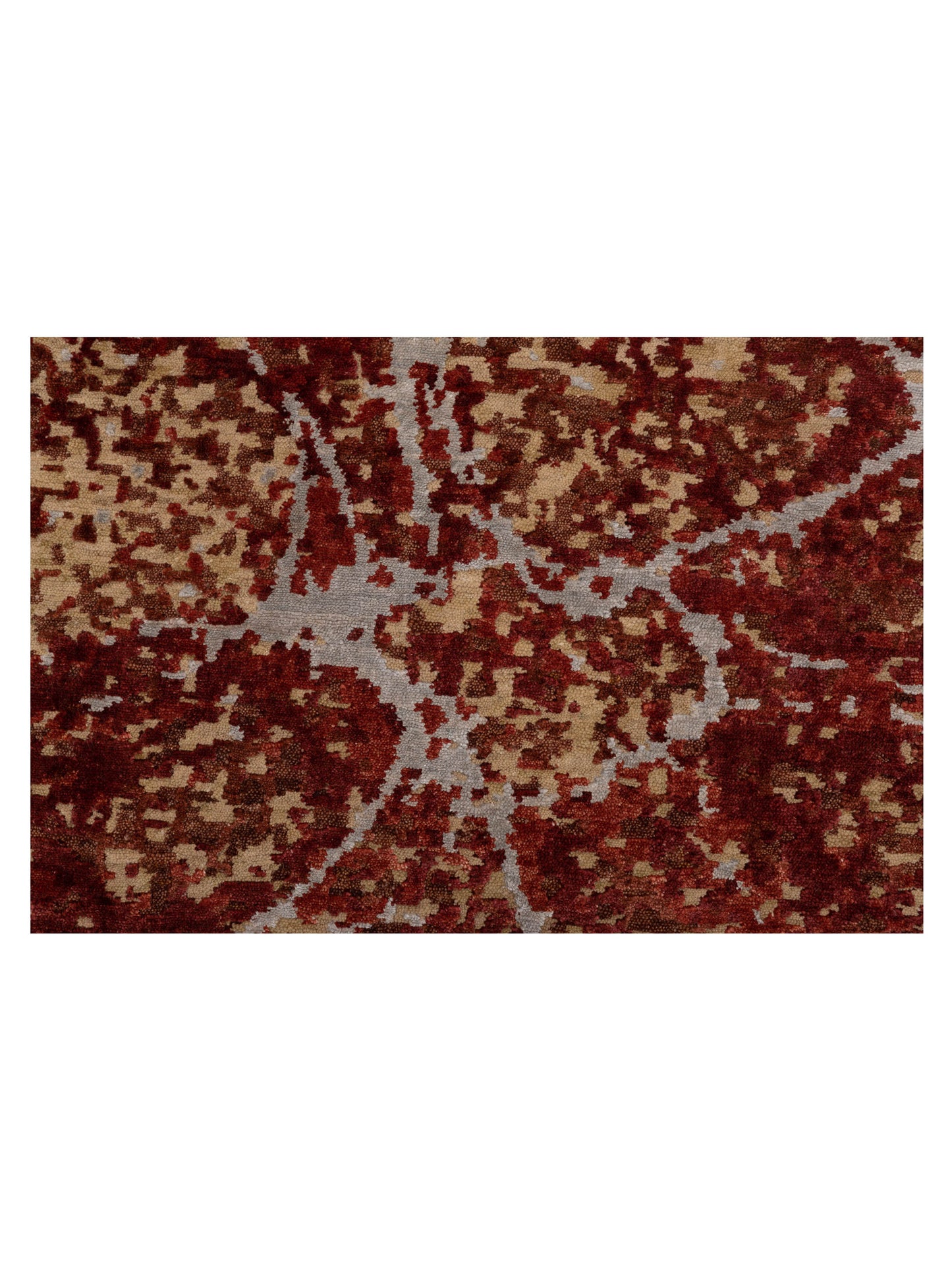 Siena Tibetino 134365 Red  Contemporary Hand Knotted Rug