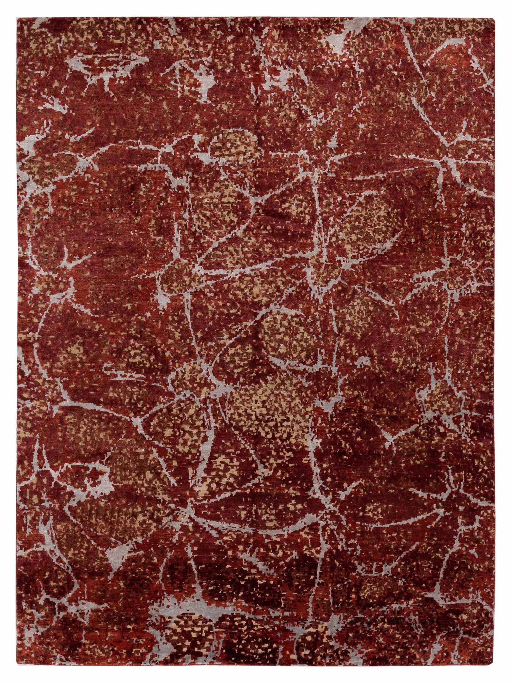 Siena Tibetino 134365 Red Contemporary Hand Knotted Rug