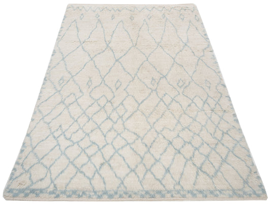 Pasha Berber Aspendos
Aspendos
 Ivory Light Blue Contemporary Hand Knotted Rug