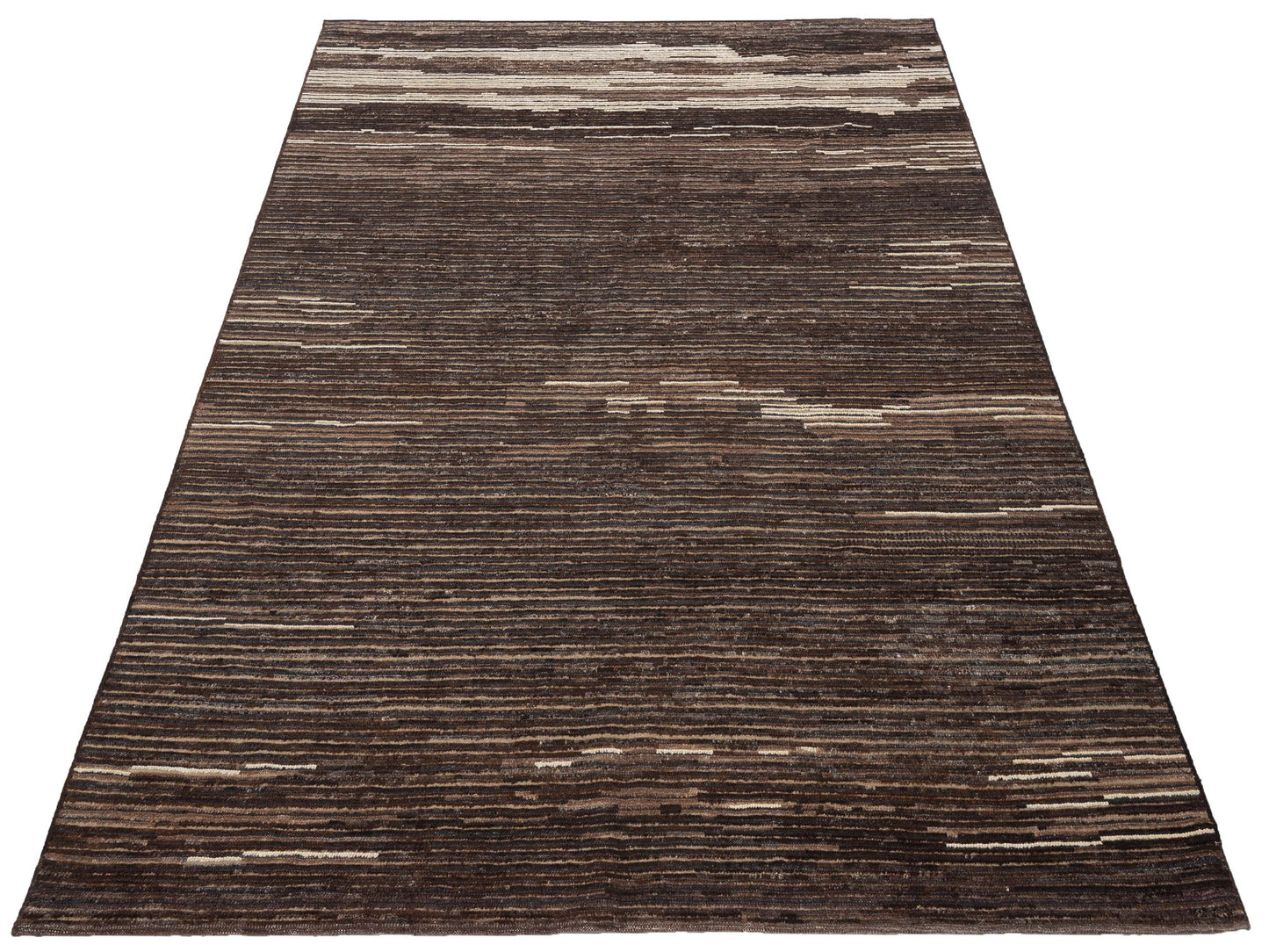 Pasha Atlas Kekova Charcoal Brown Contemporary Hand Knotted Rug