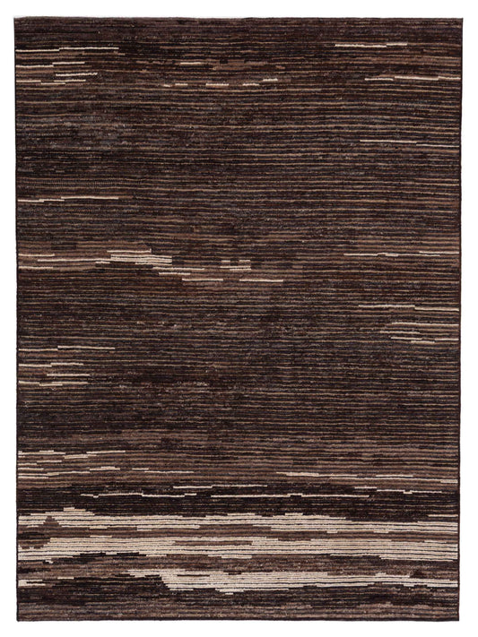 Pasha Atlas Kekova Charcoal Contemporary Hand Knotted Rug