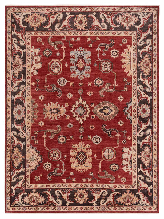 Authentic Angora Oushak Pinar Red Traditional Hand Knotted Rug