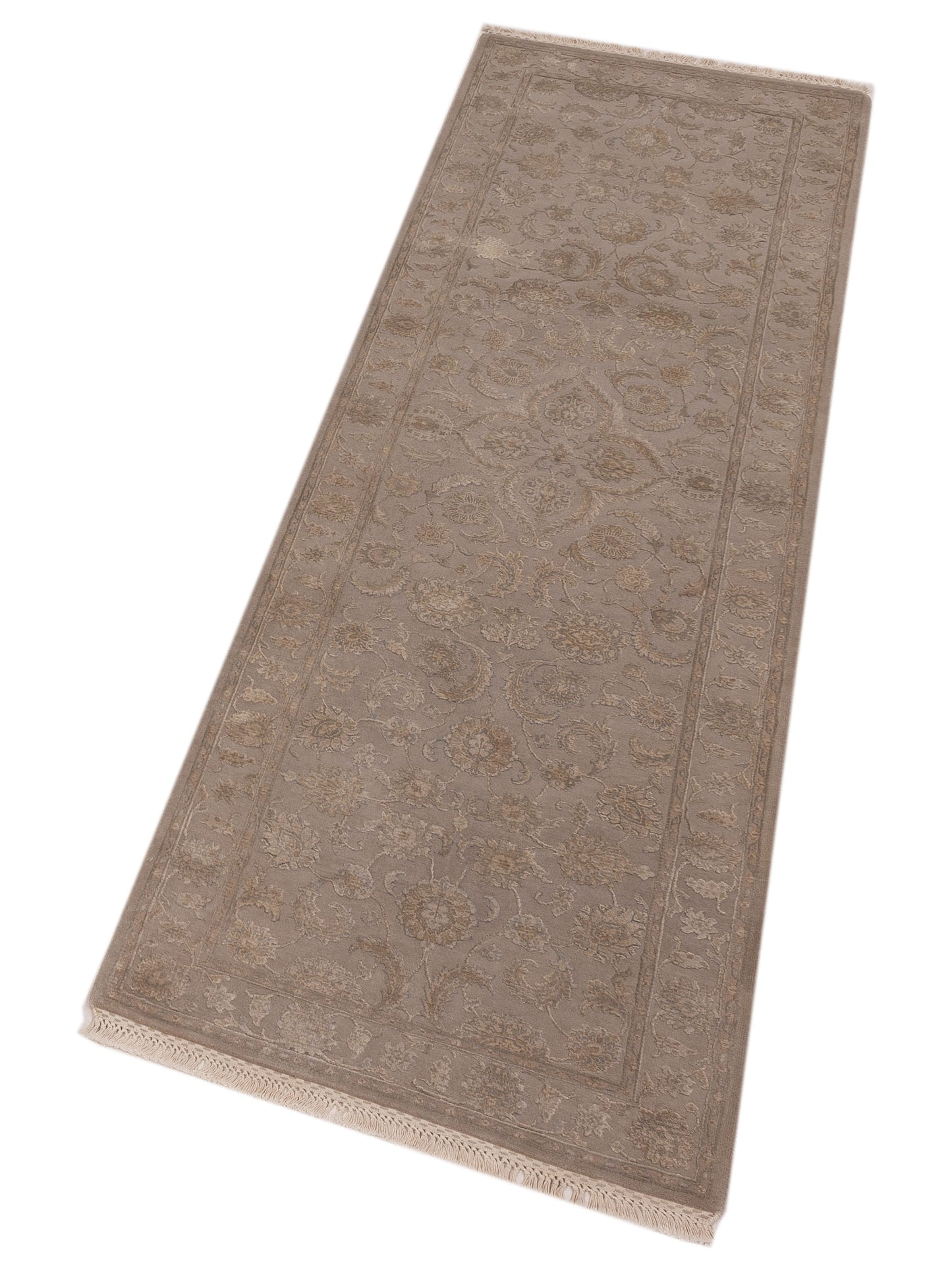 Rajpur Imperial Silk 135470 Gray Gray Traditional Hand Knotted Rug