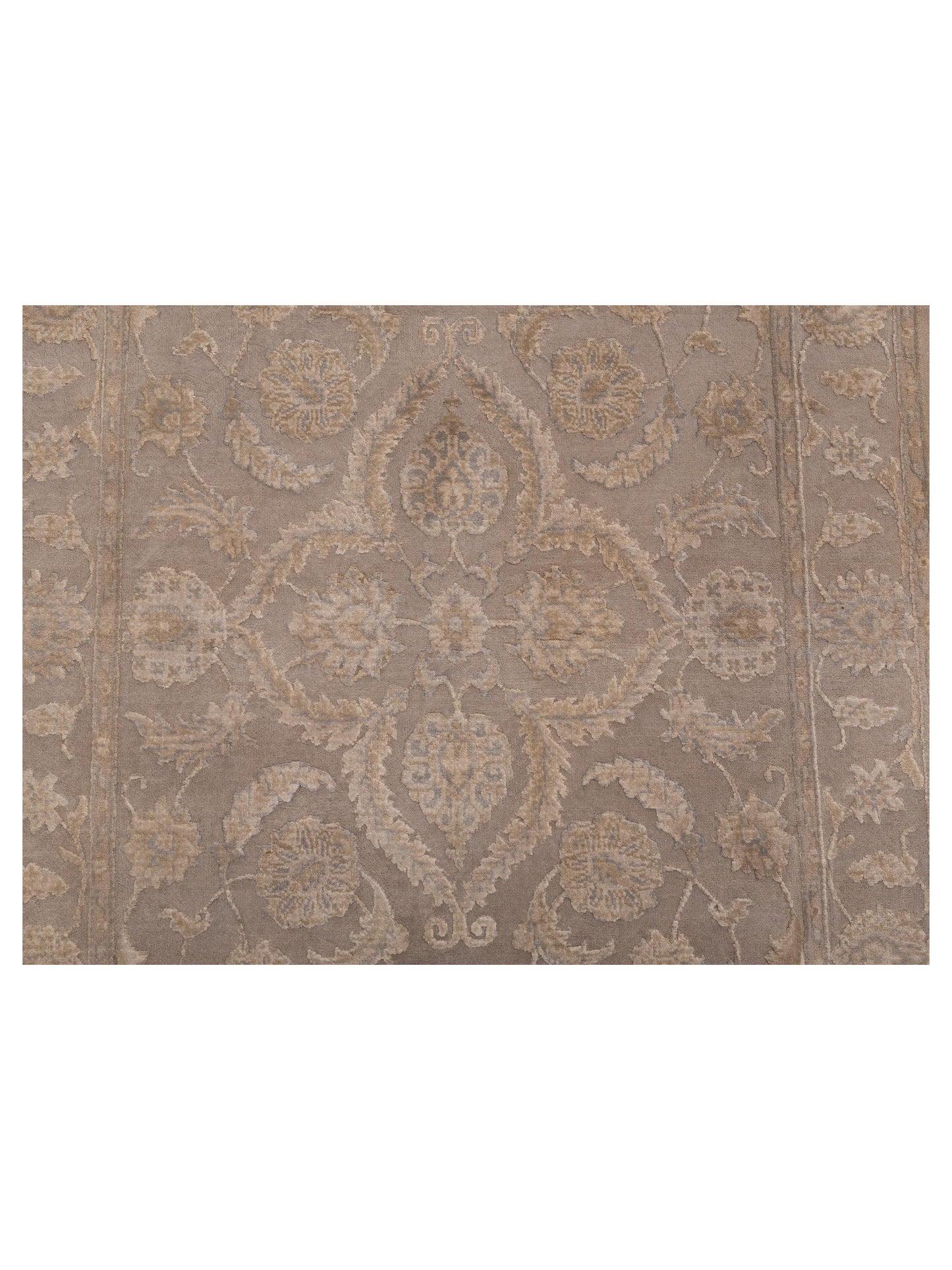 Rajpur Imperial Silk 135470 Gray Gray Traditional Hand Knotted Rug