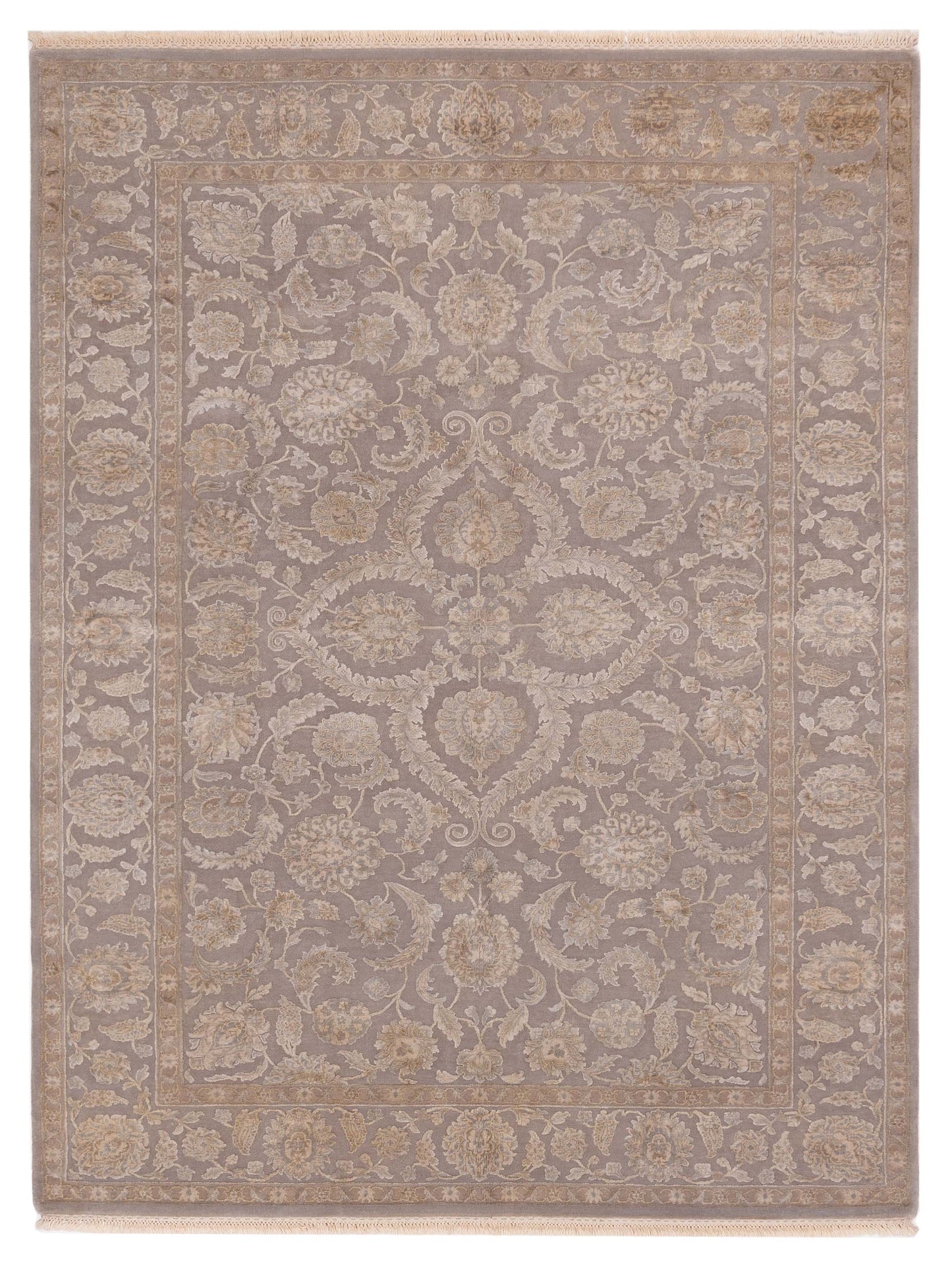 Rajpur Imperial Silk 135503 Silver Traditional Hand Knotted Rug