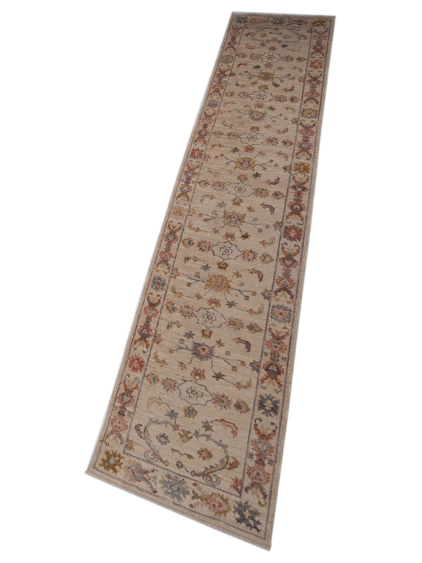 Authentic Angora Oushak Bade Ivory Ivory Traditional Hand Knotted Rug