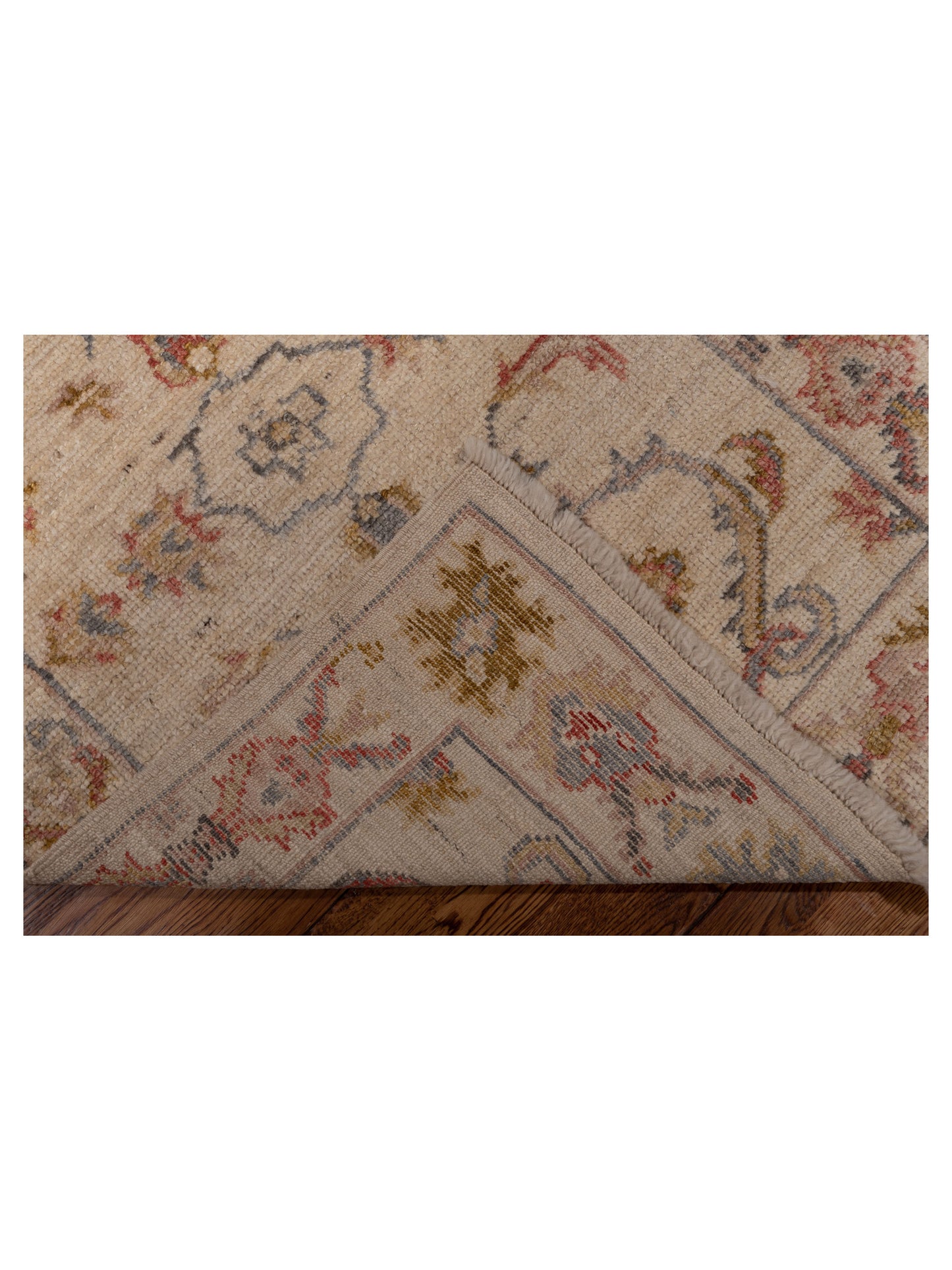 Authentic Angora Oushak Bade Ivory Ivory Traditional Hand Knotted Rug