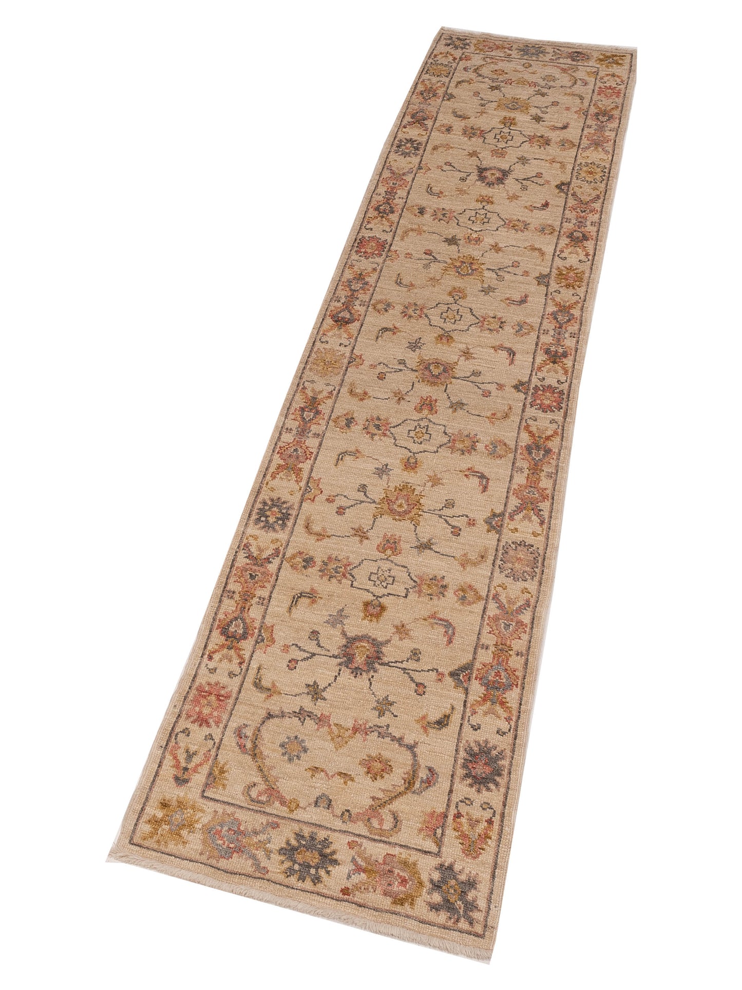 Authentic Angora Oushak Bade Ivory Ivory Traditional Hand Knotted Rug