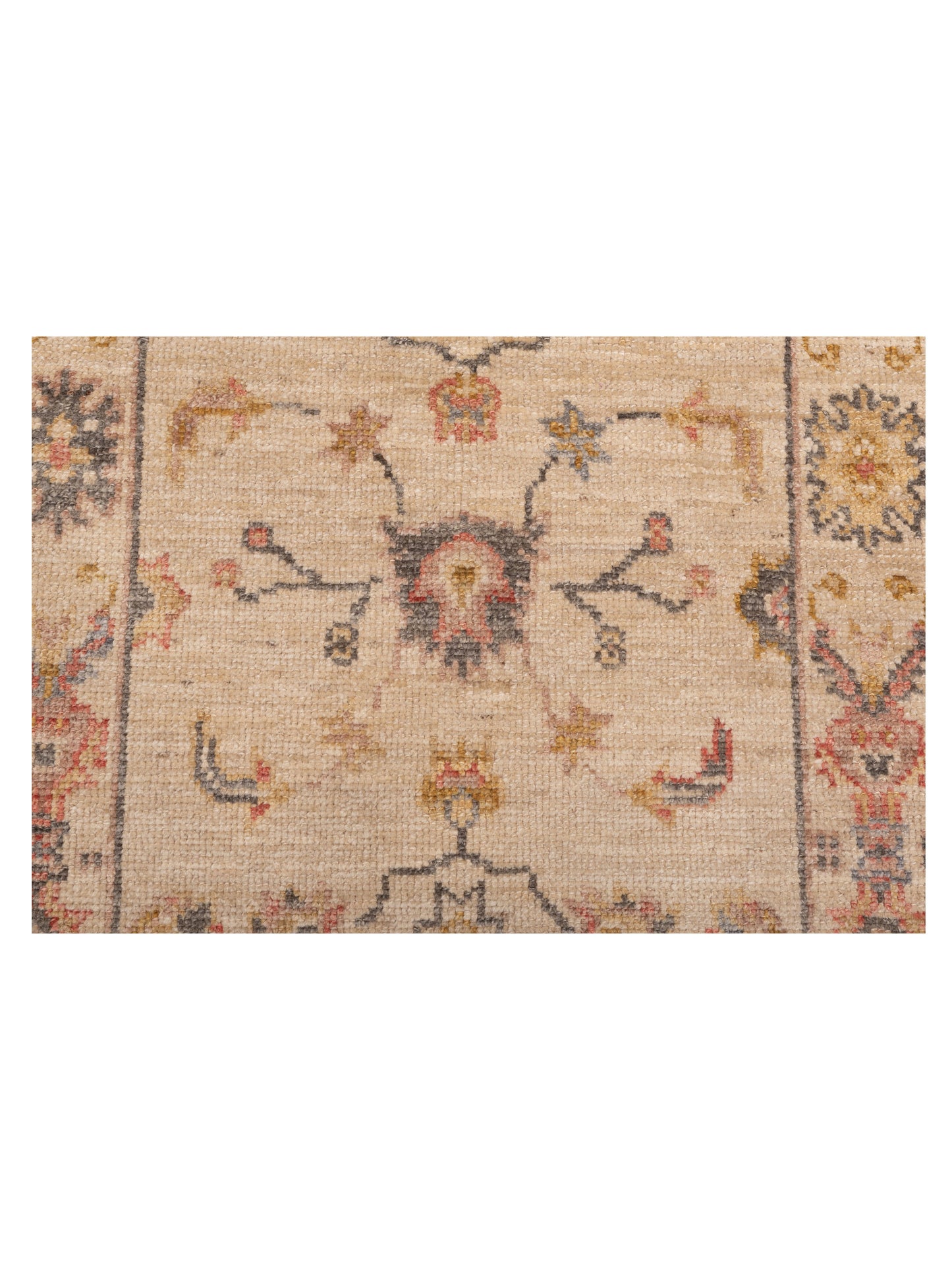 Authentic Angora Oushak Bade Ivory Ivory Traditional Hand Knotted Rug