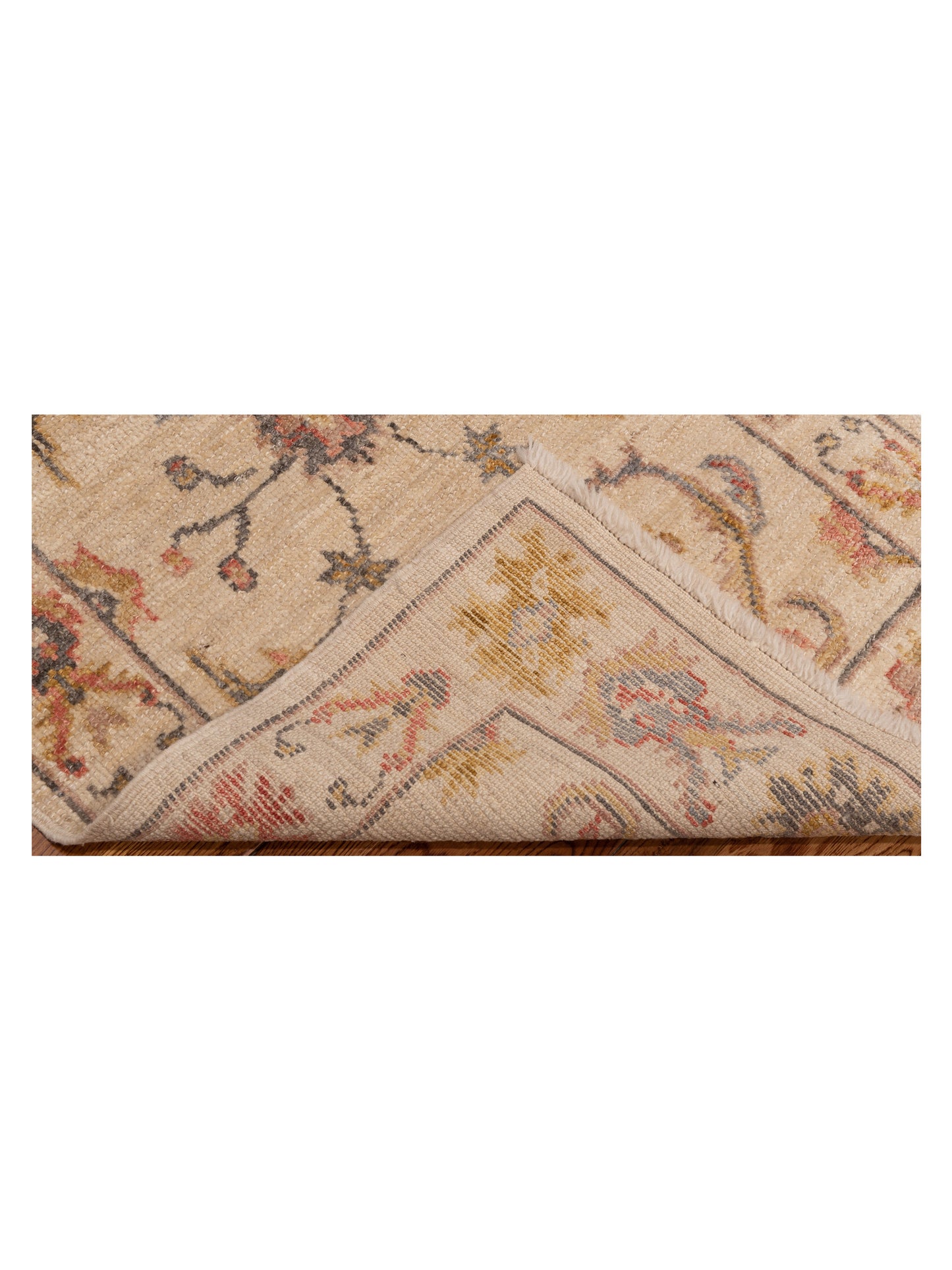 Authentic Angora Oushak Bade Ivory Ivory Traditional Hand Knotted Rug