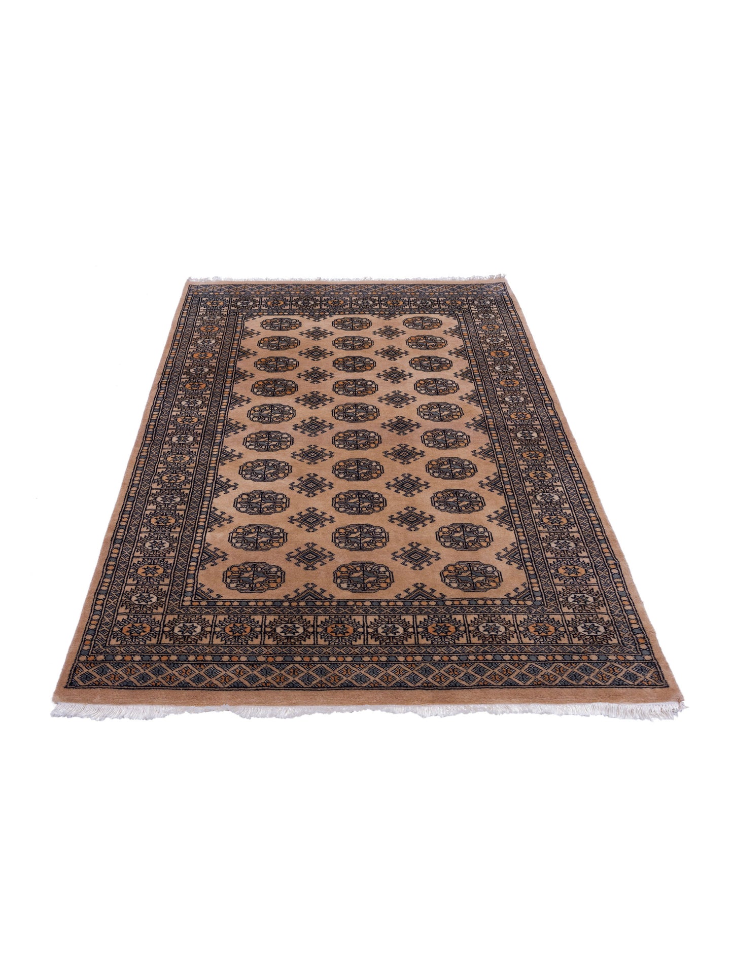 Nomad Bokhara 141384 Beige Beige Traditional Hand Knotted Rug