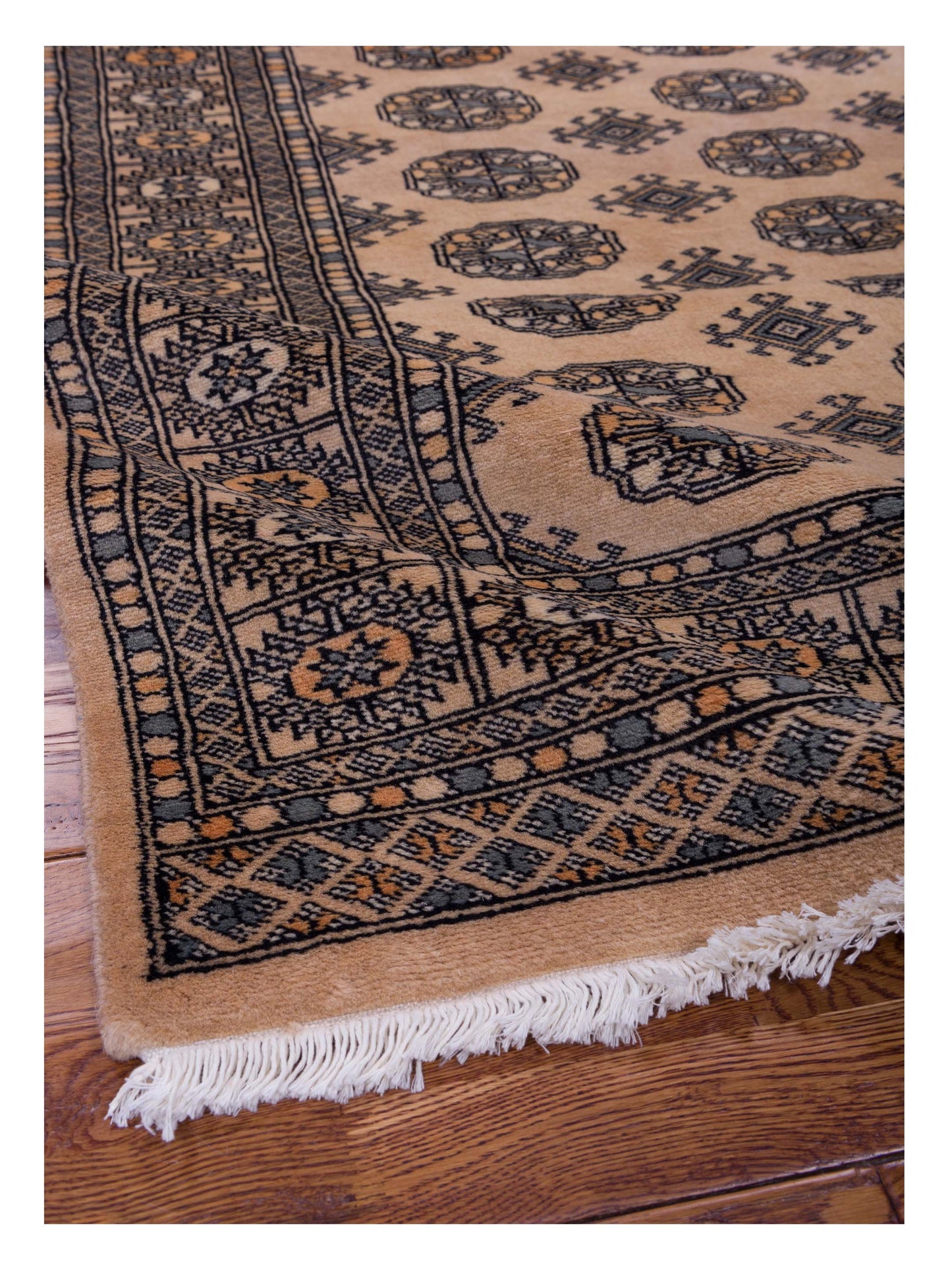 Nomad Bokhara 141384 Beige Beige Traditional Hand Knotted Rug