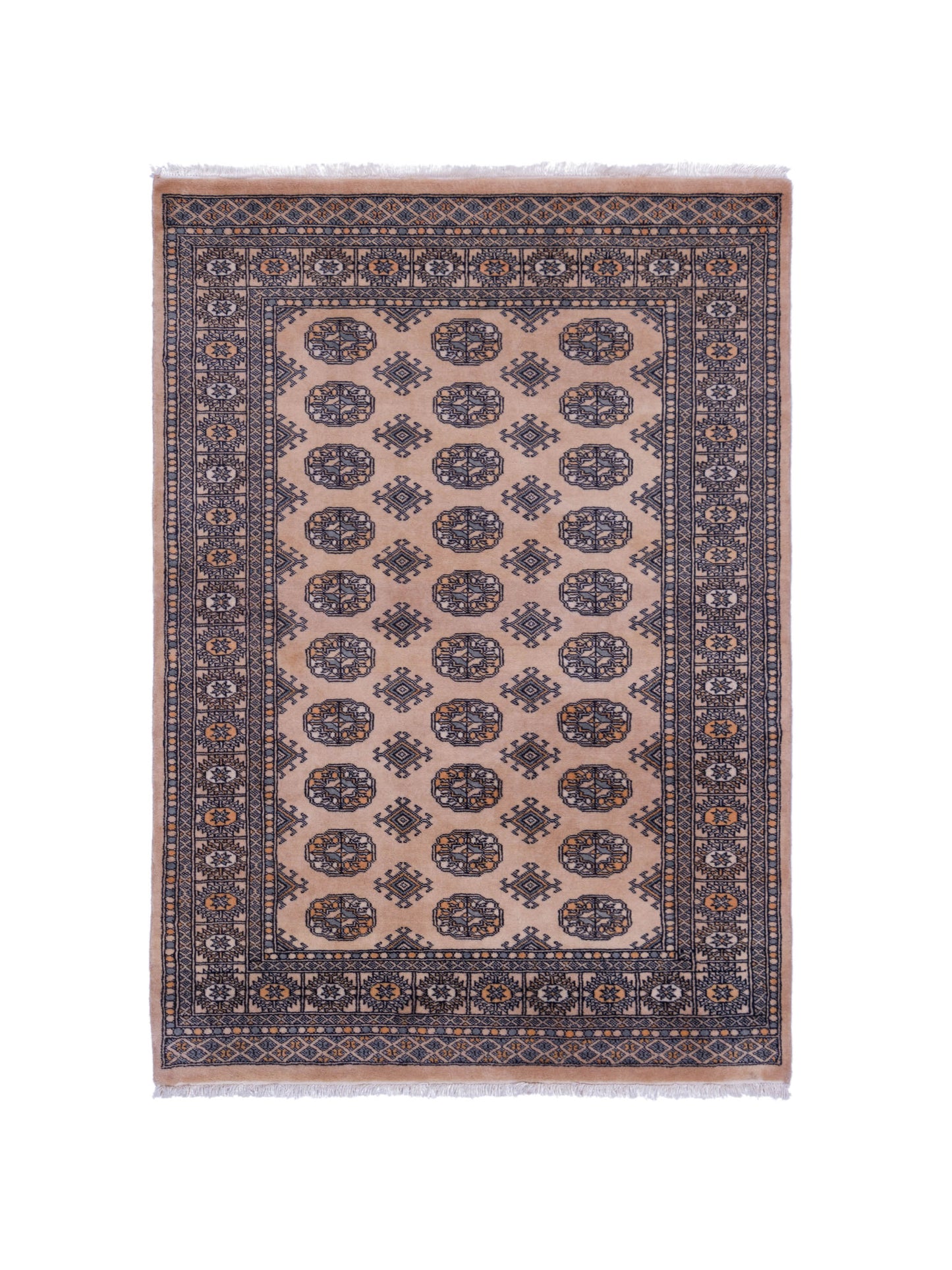 Nomad Bokhara 141384 Beige Traditional Hand Knotted Rug