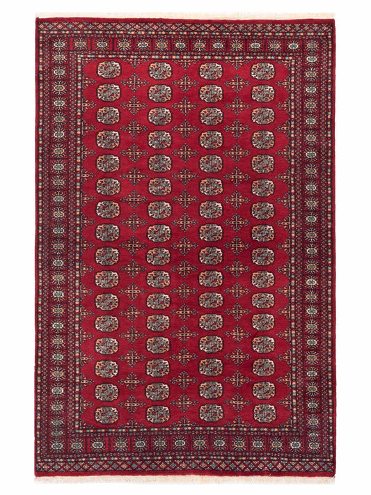 Nomad Bokhara 141396 Red Traditional Hand Knotted Rug