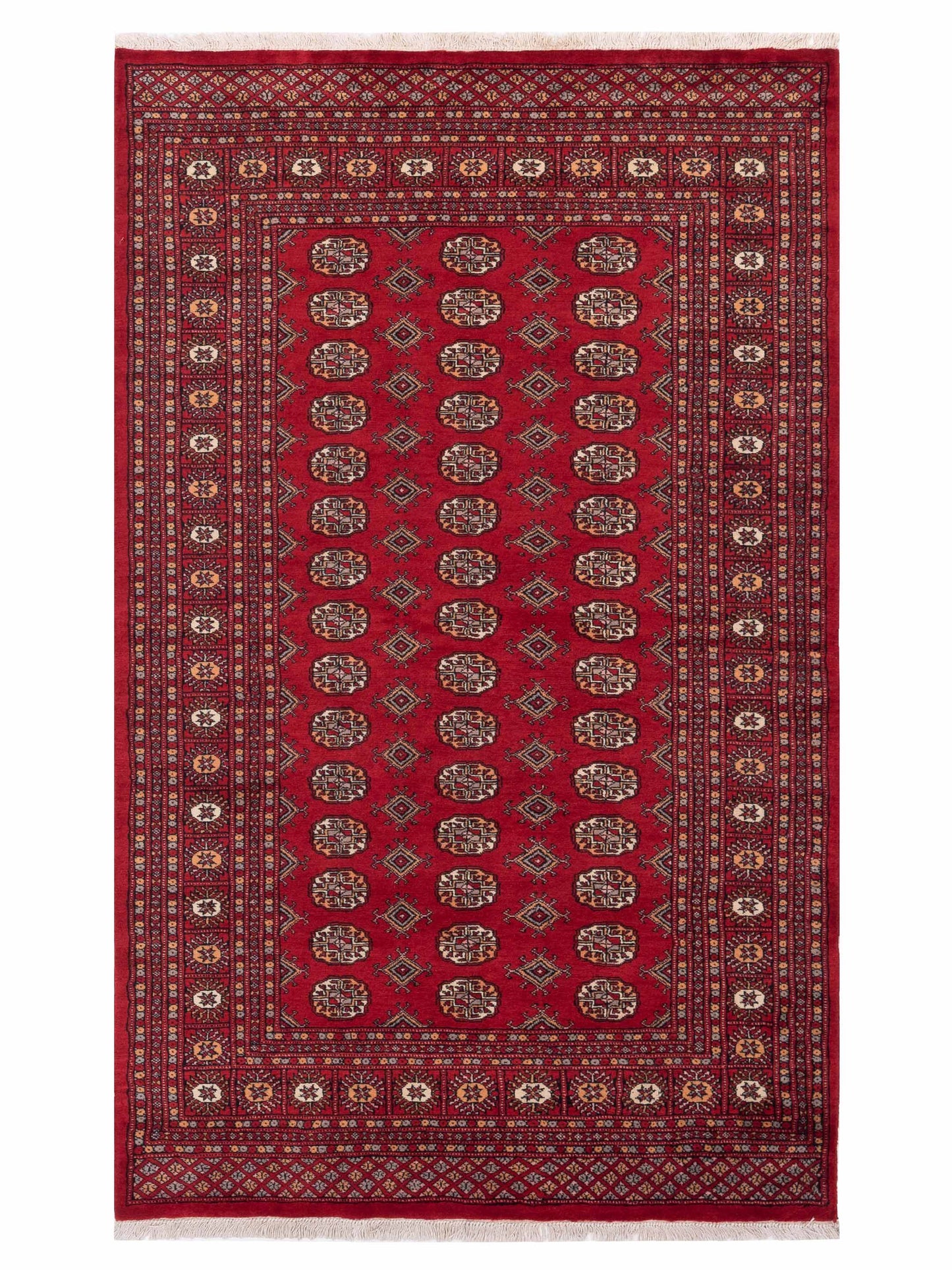 Nomad Bokhara 141397 Red Traditional Hand Knotted Rug