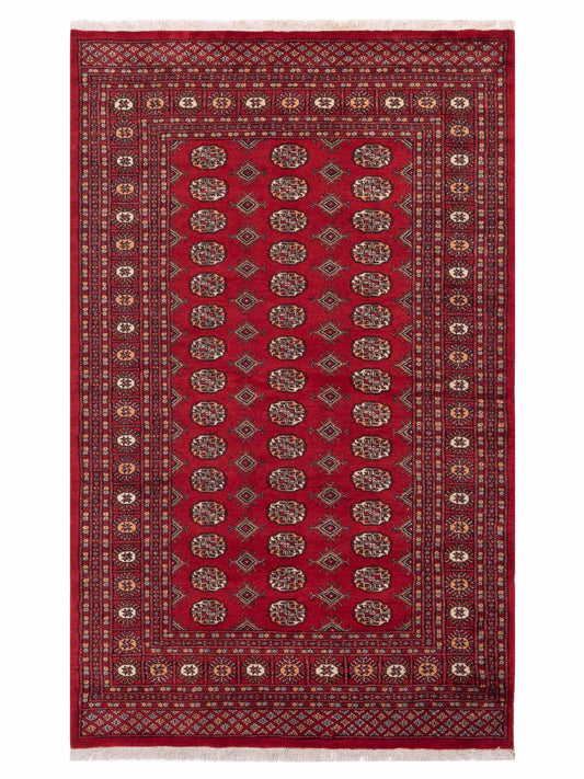 Nomad Bokhara 141397 Red Traditional Hand Knotted Rug