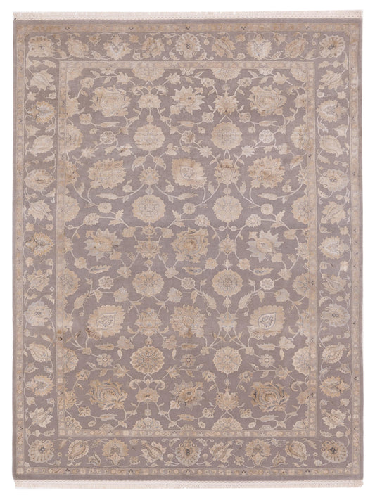 Rajpur Imperial Silk 141439 Silver Traditional Hand Knotted Rug