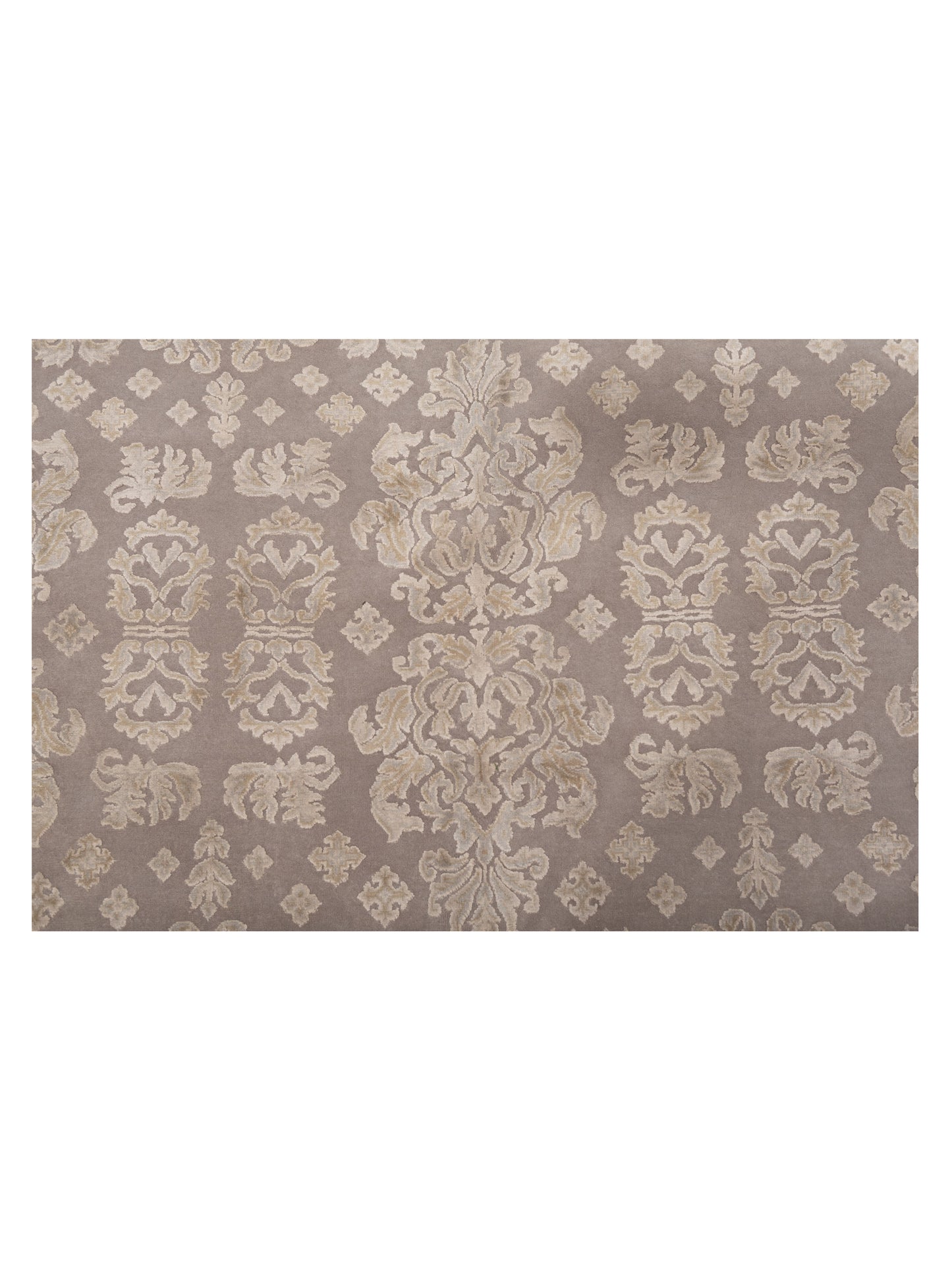 Rajpur Imperial Silk 141440 Silver Silver Traditional Hand Knotted Rug