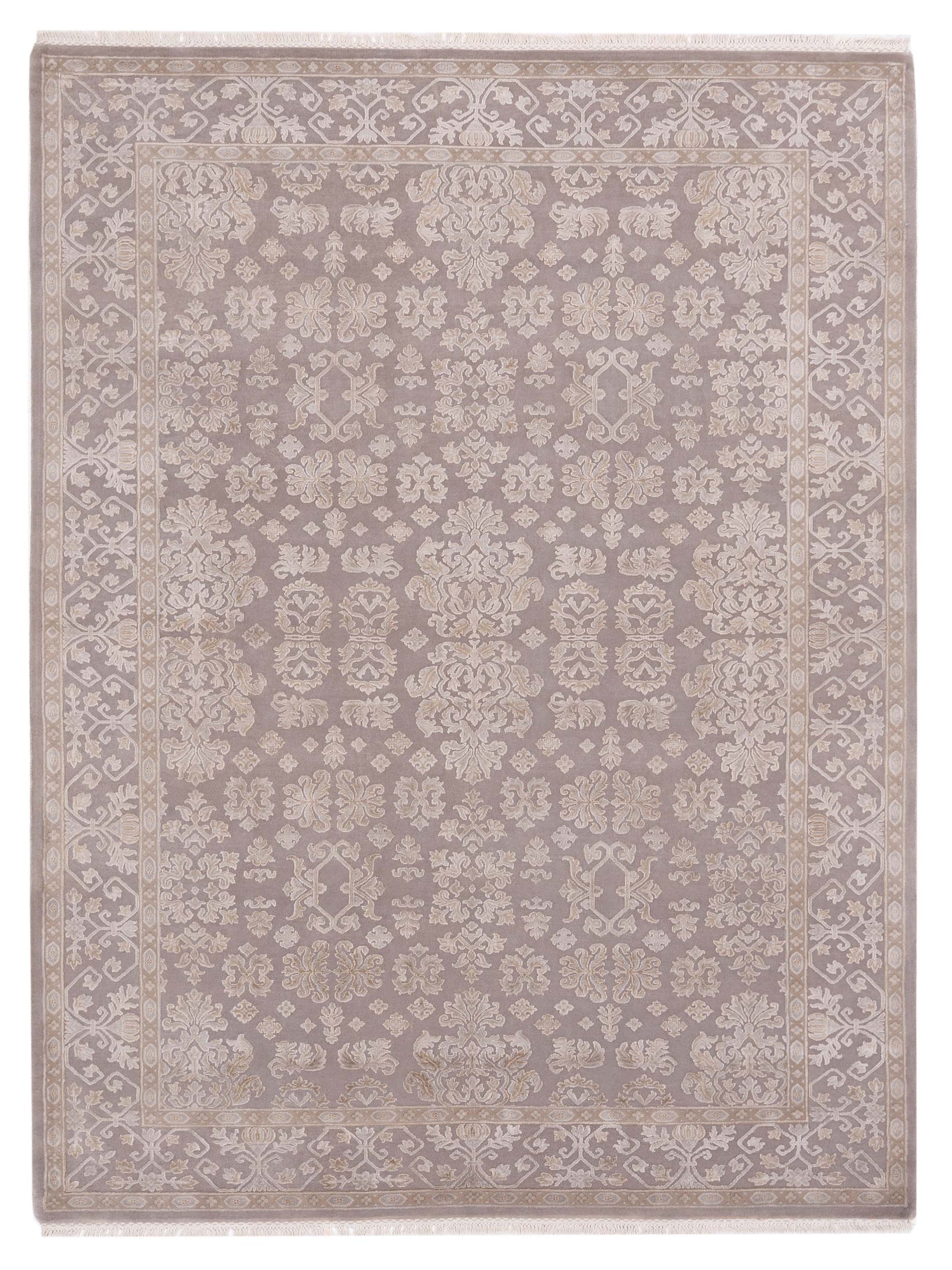 Rajpur Imperial Silk 141440 Silver Traditional Hand Knotted Rug