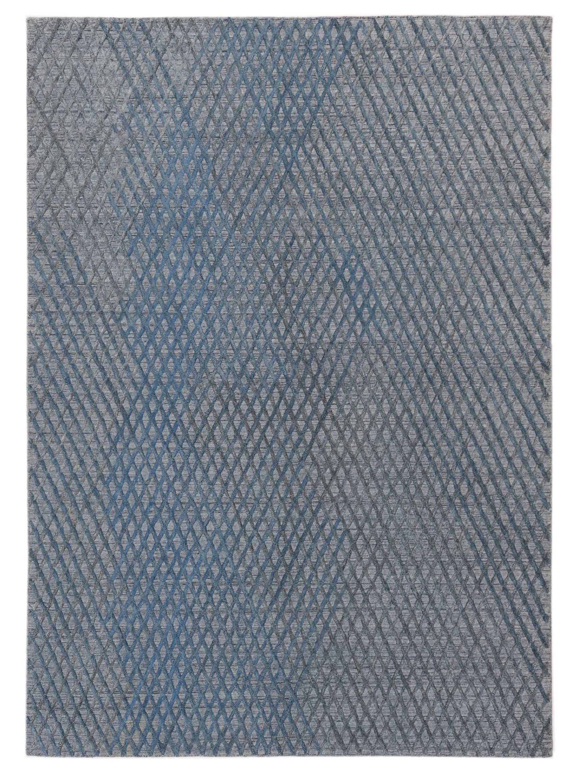 Siena Himalayan 142603 Gray Blue Contemporary Hand Knotted Rug