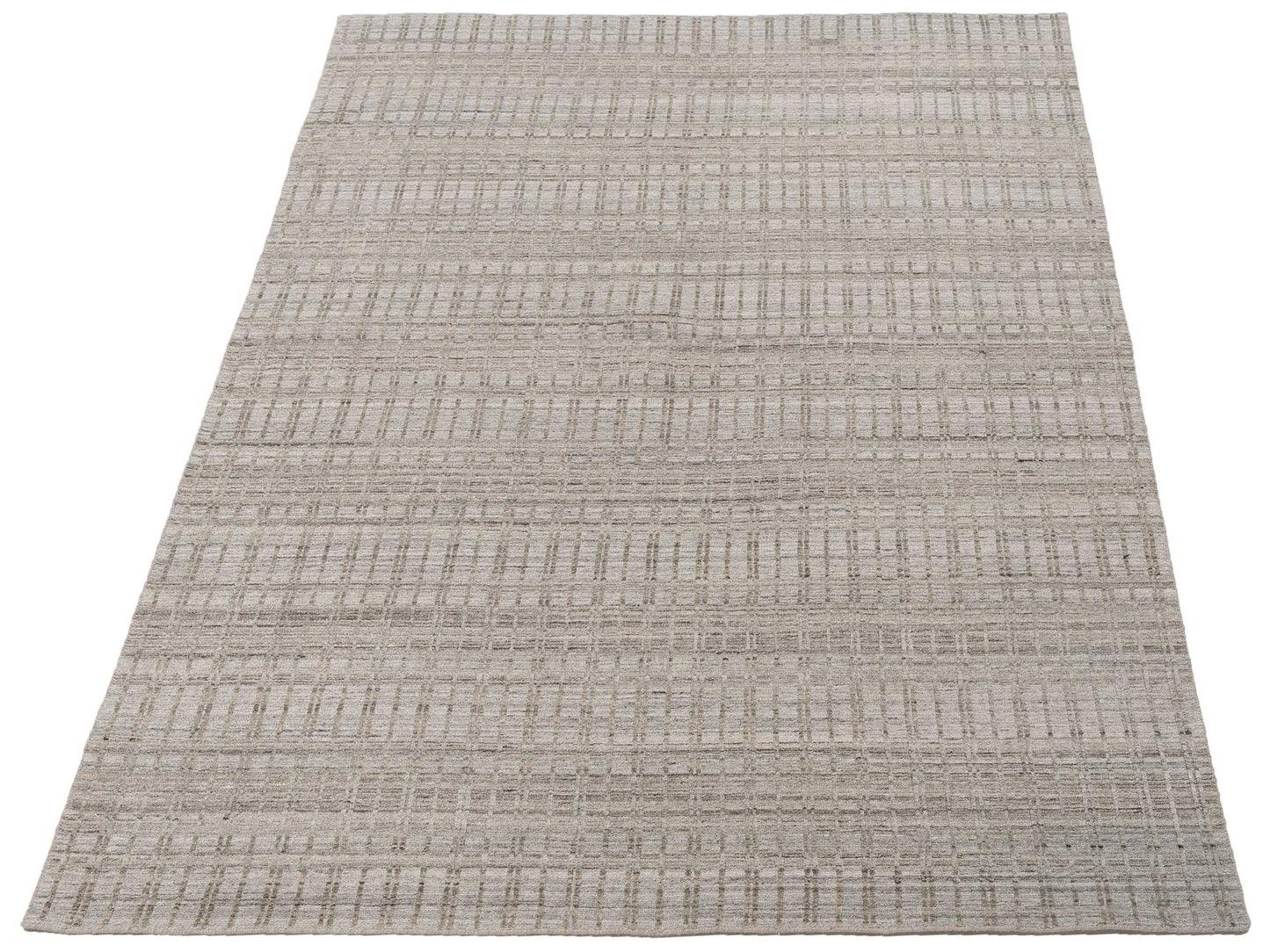 Siena Himalayan 142648 Silver Silver Contemporary Hand Knotted Rug