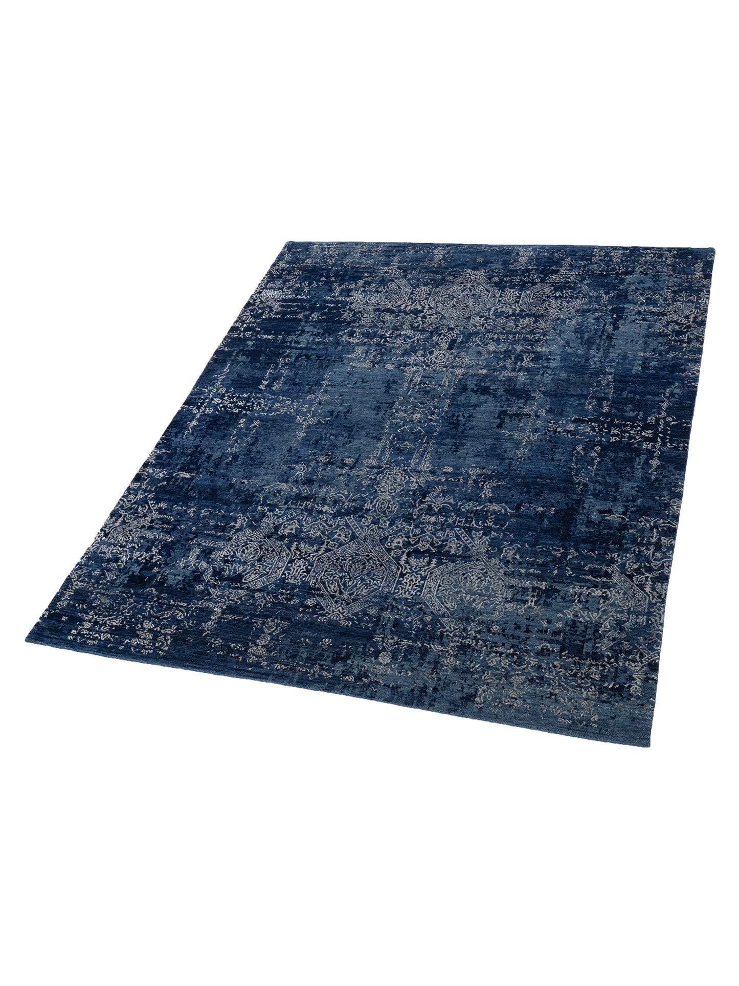 Siena Tibetino 142706 Navy  Contemporary Hand Knotted Rug