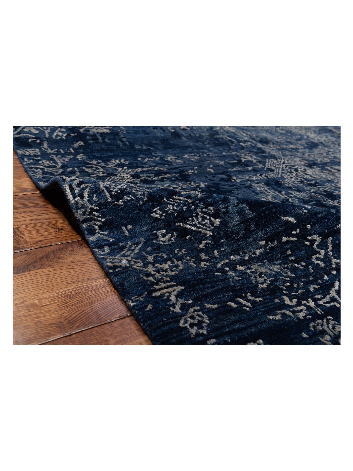 Siena Tibetino 142706 Navy  Contemporary Hand Knotted Rug