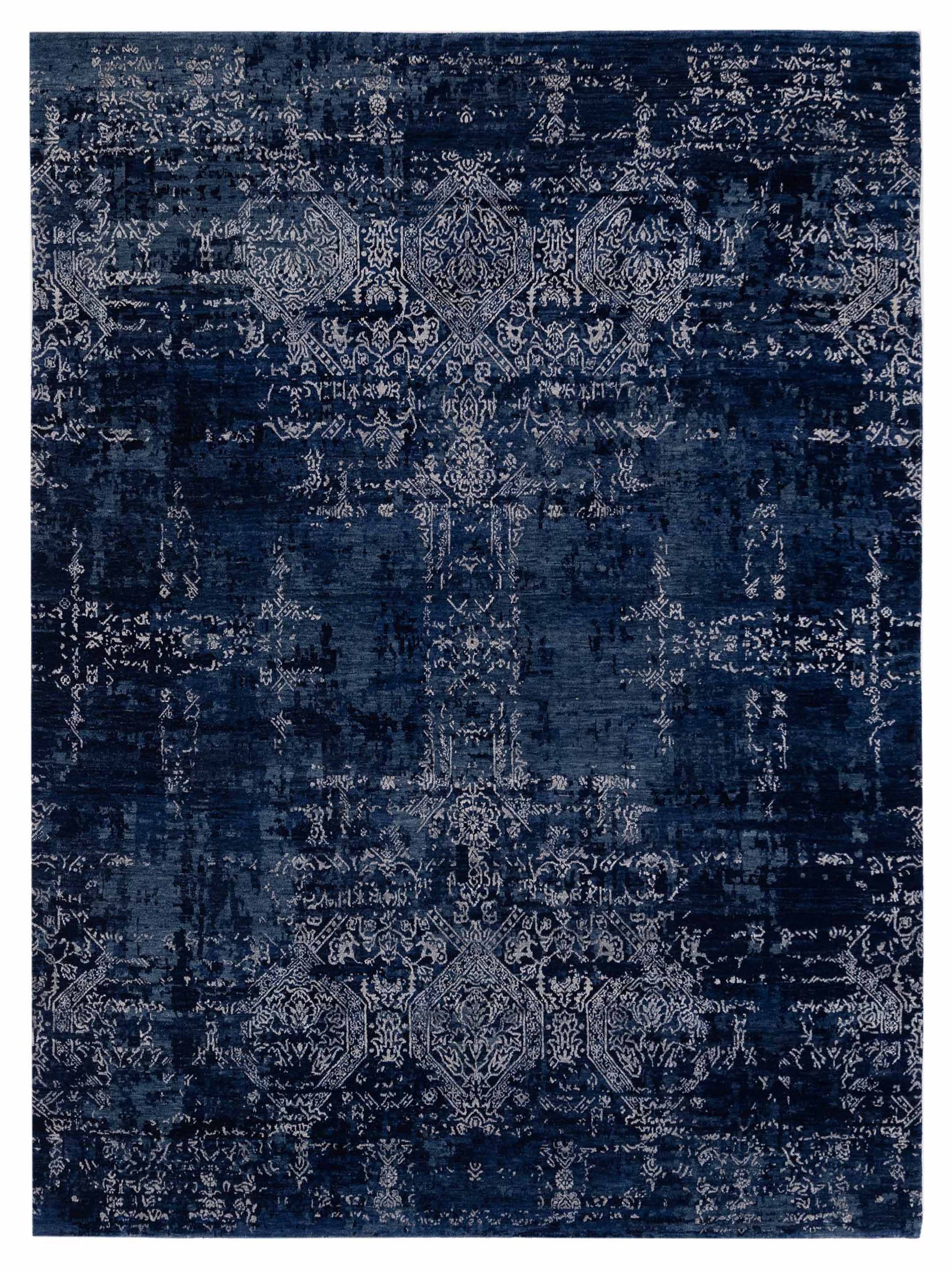 Siena Tibetino 142706 Navy Contemporary Hand Knotted Rug