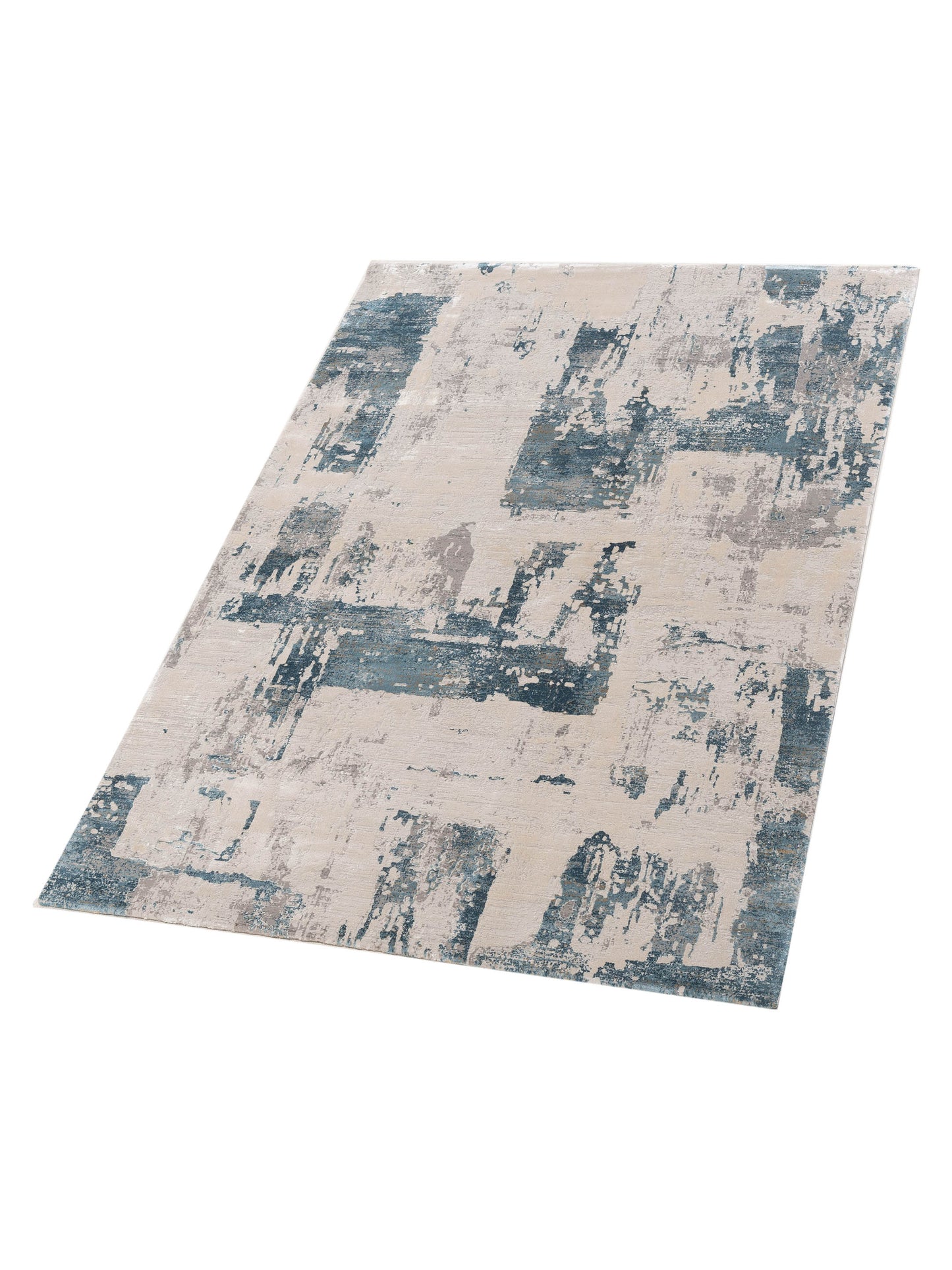 Bergamo Palermo 144384 Beige Blue Contemporary Machine Made Rug