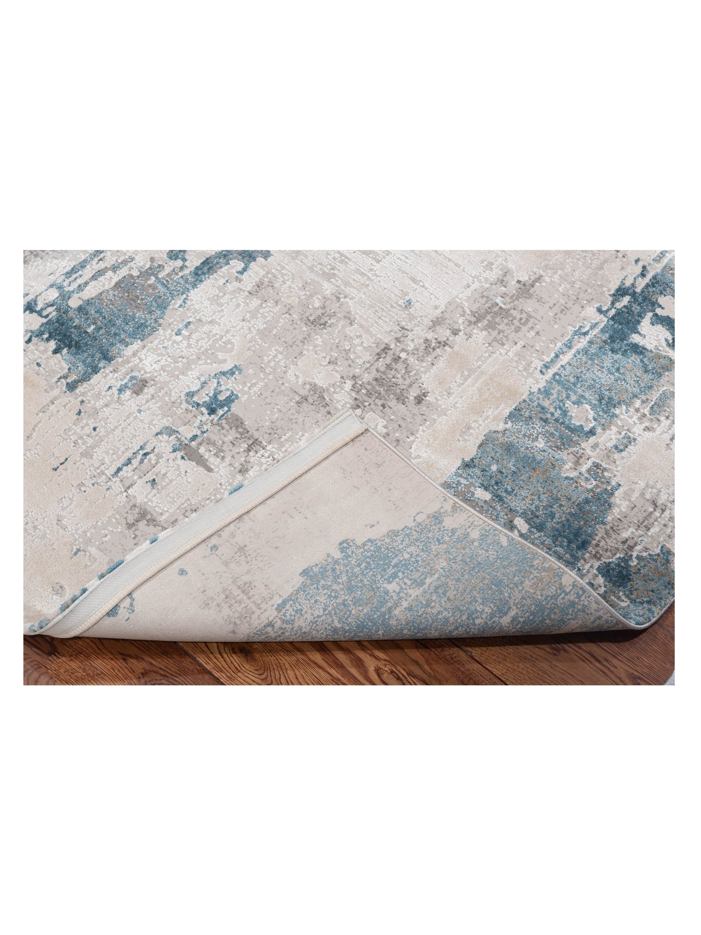 Bergamo Palermo 144384 Beige Blue Contemporary Machine Made Rug