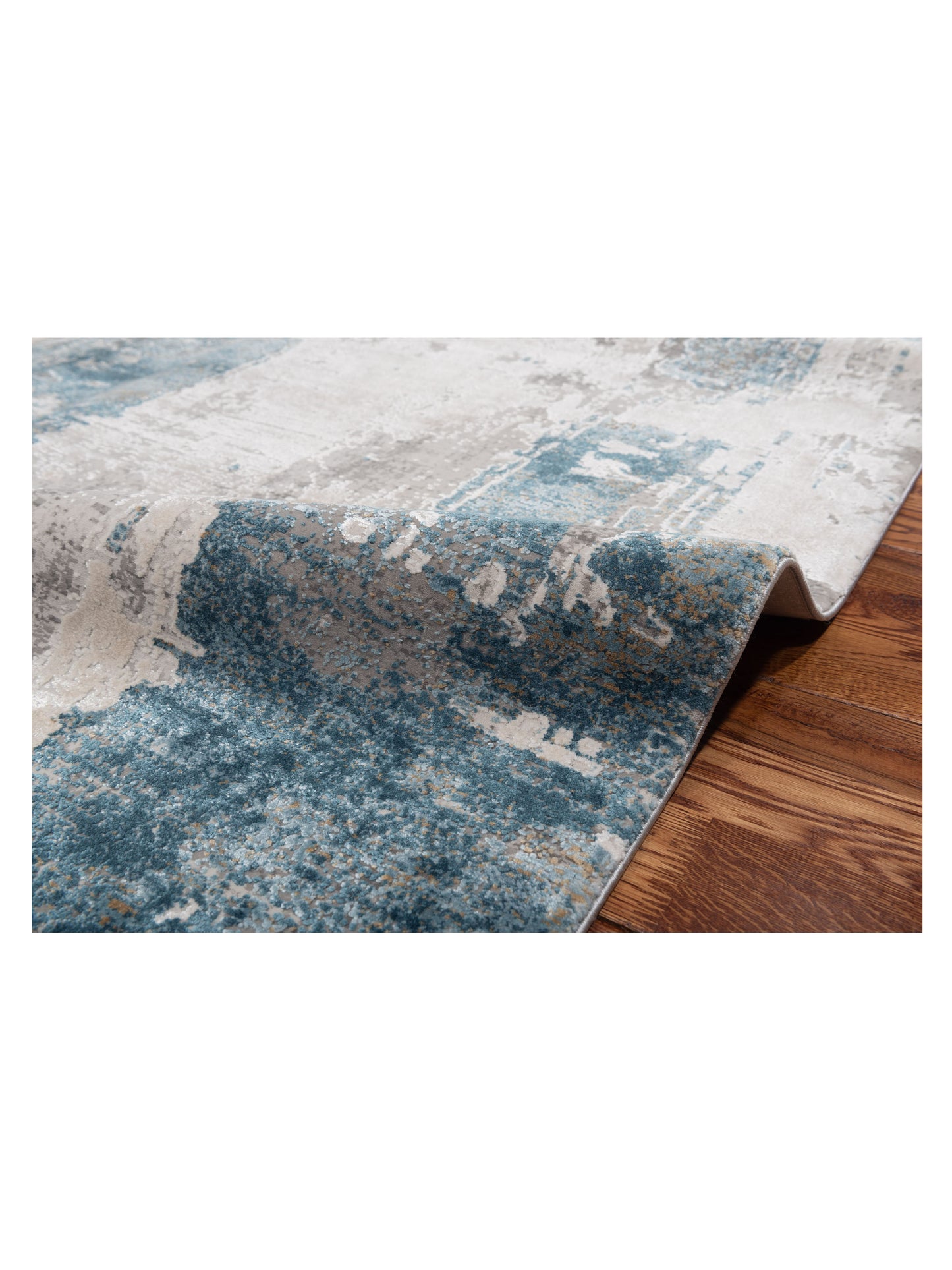 Bergamo Palermo 144384 Beige Blue Contemporary Machine Made Rug