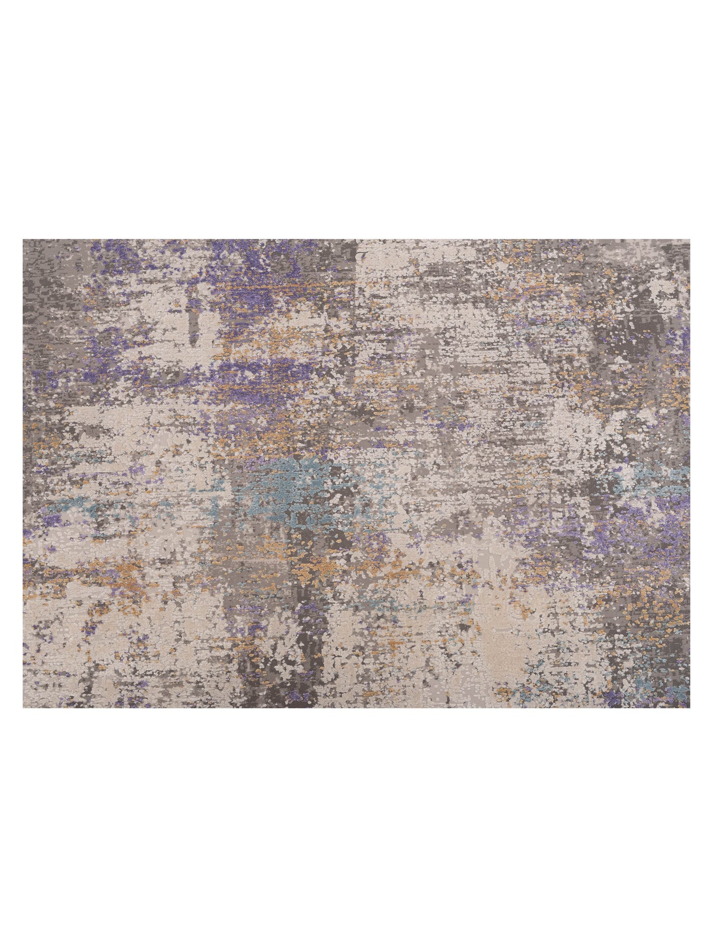 Bergamo Palermo 144398 Gray Purple Contemporary Machine Made Rug