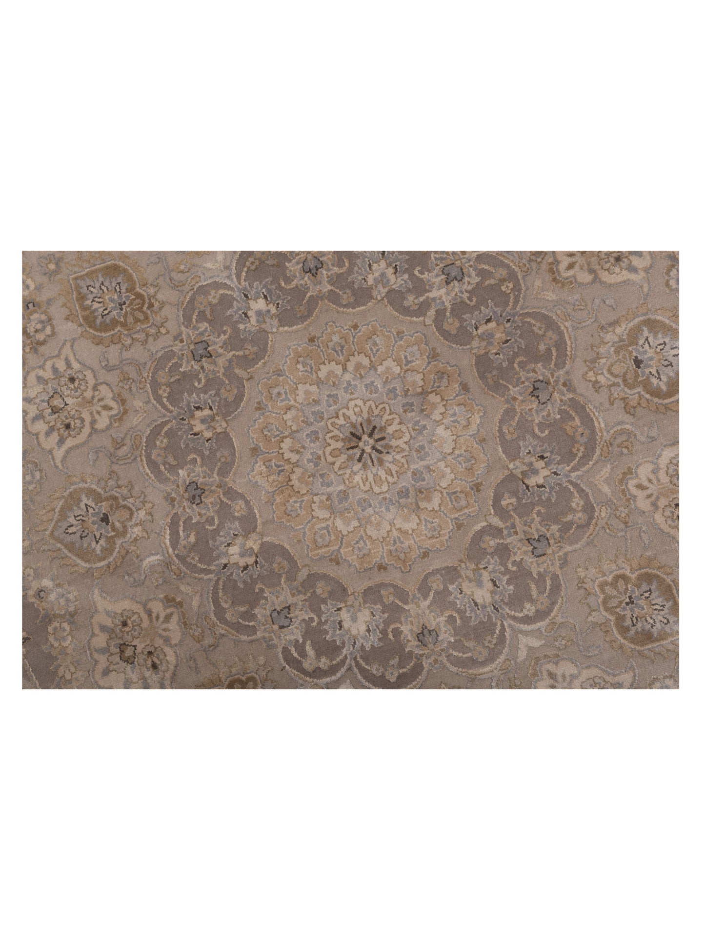 Rajpur Imperial Silk 145104 Gray Gray Traditional Hand Knotted Rug