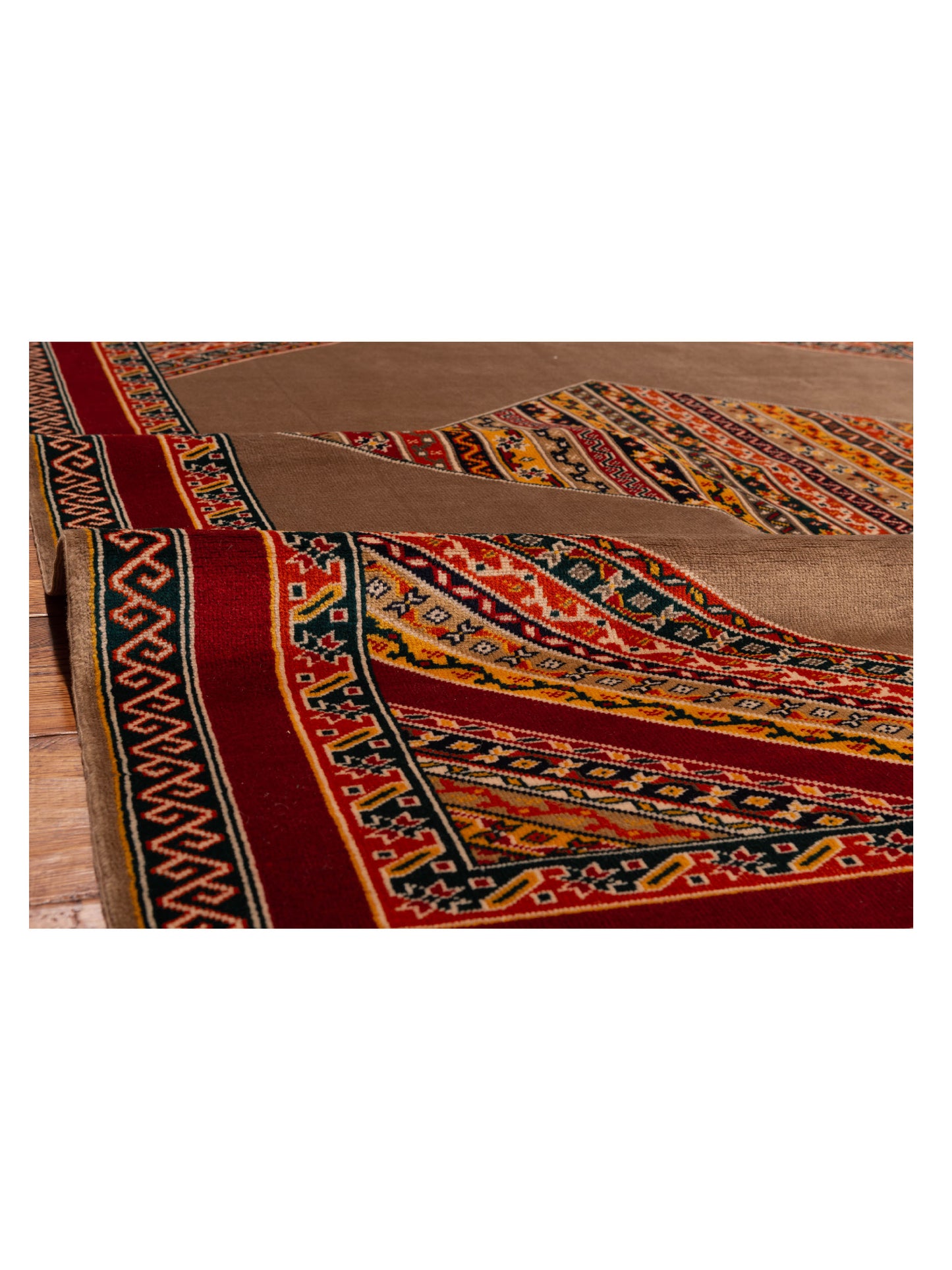 Rajpur Shawl 145131 Brown Red Tribal Hand Knotted Rug