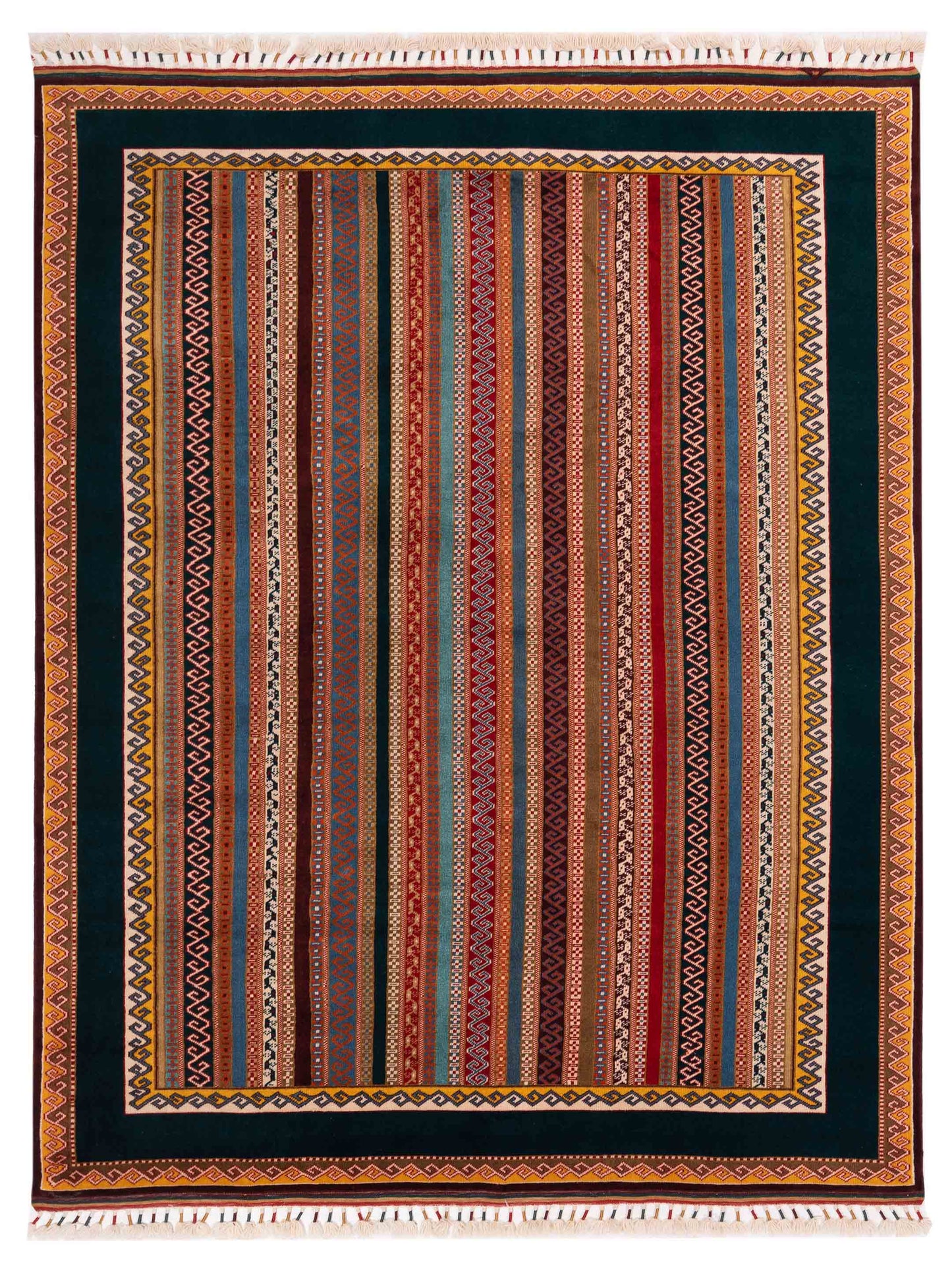 Rajpur Shawl 145136 Multi Tribal Hand Knotted Rug