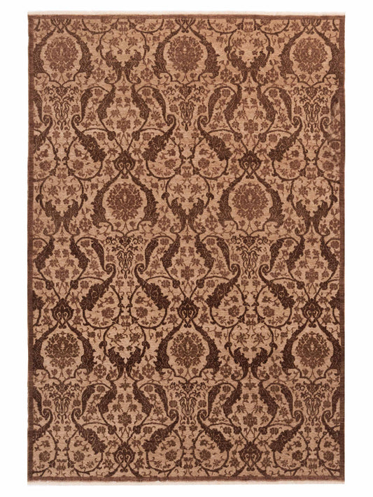 Pasha Defne Orchid Brown Transitional Hand Knotted Rug