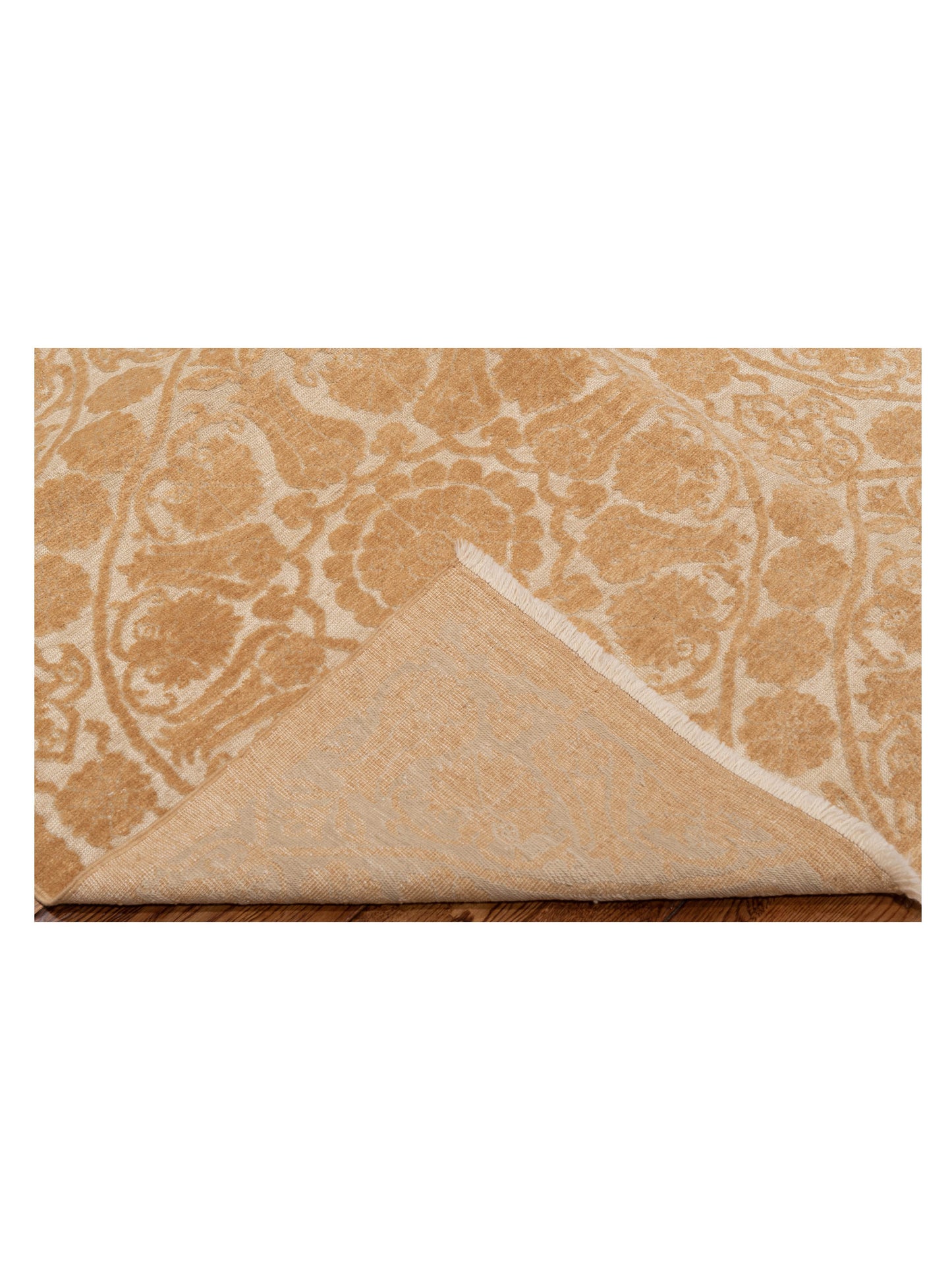 Pasha Defne Lotus Ivory Gold Transitional Hand Knotted Rug