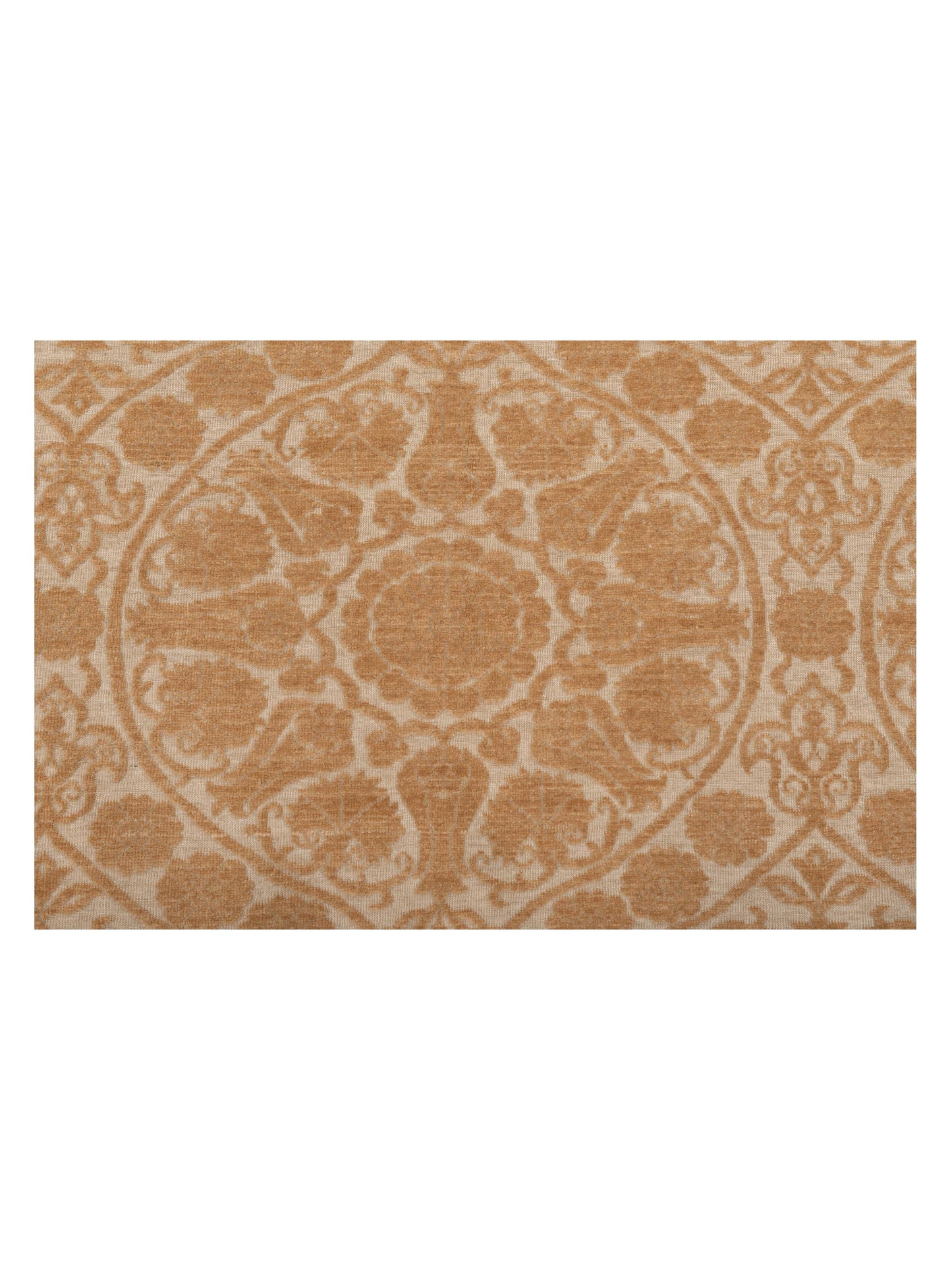 Pasha Defne Lotus Ivory Gold Transitional Hand Knotted Rug