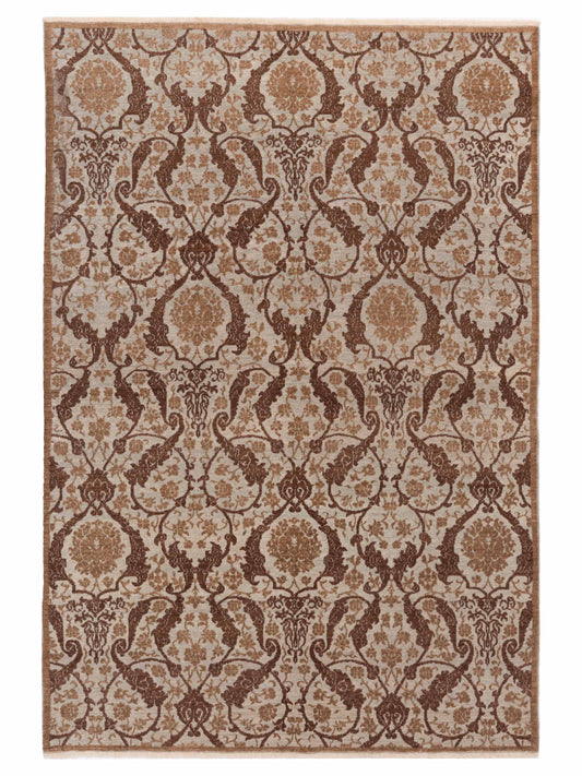 Pasha Defne Orchid Beige Transitional Hand Knotted Rug