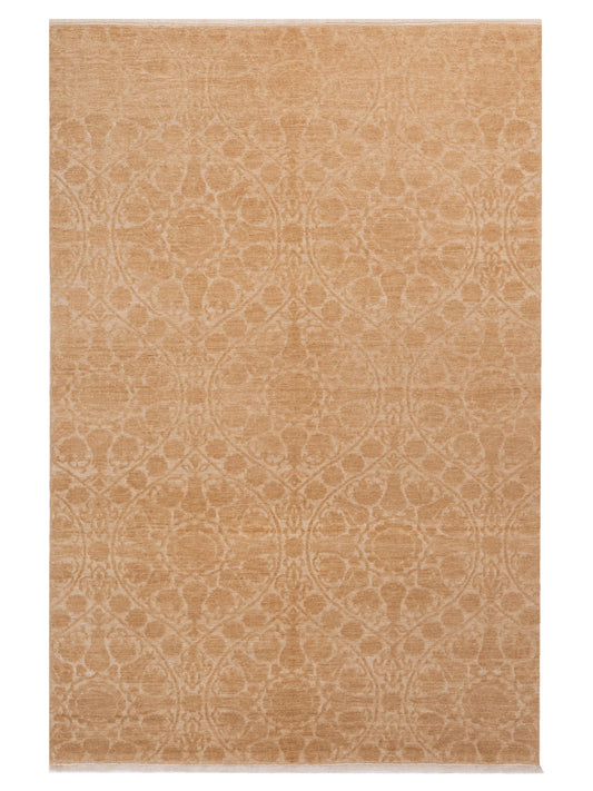 Pasha Defne Lotus Gold Transitional Hand Knotted Rug