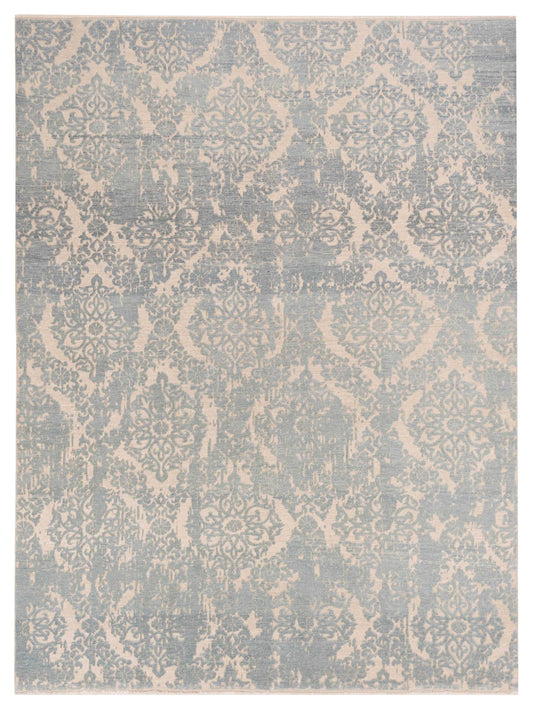 Pasha Defne Beony Ivory Transitional Hand Knotted Rug