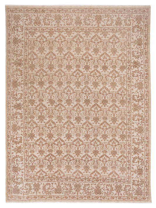 Pasha Defne Begonia Ivory Transitional Hand Knotted Rug