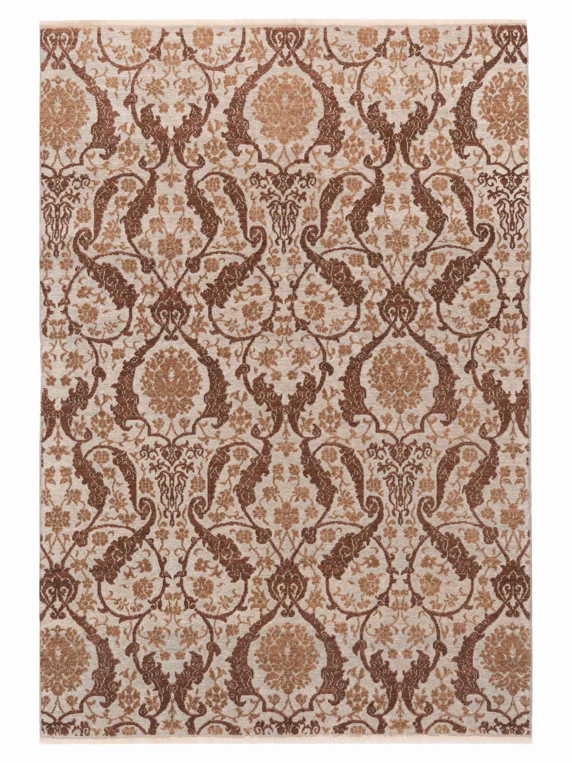 Pasha Defne Orchid Beige Transitional Hand Knotted Rug