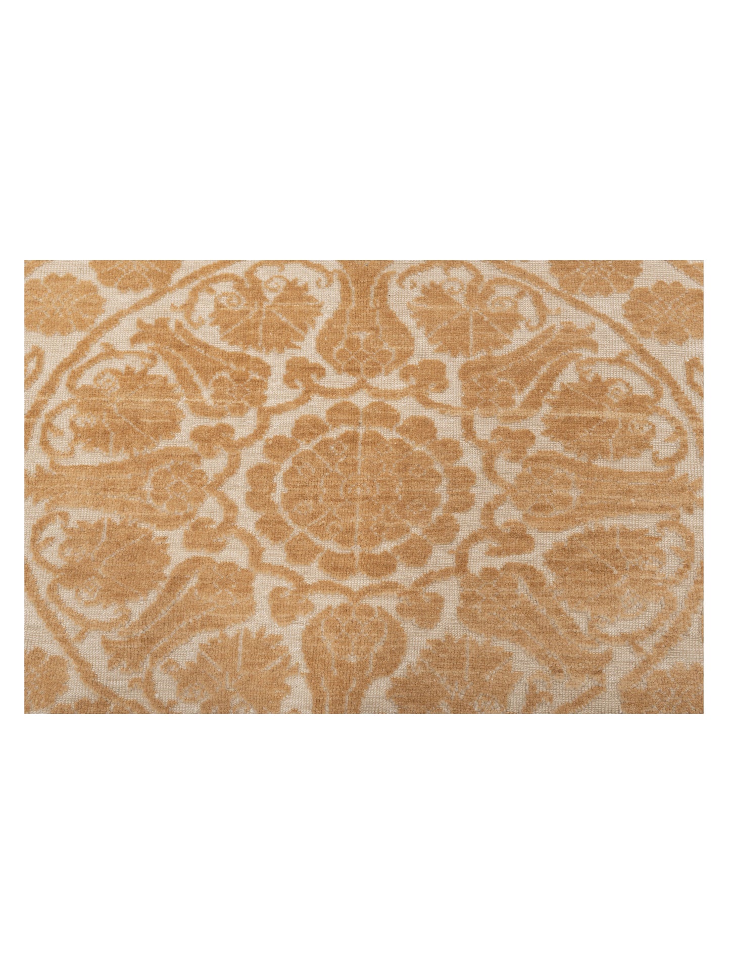 Pasha Defne Lotus Ivory Gold Transitional Hand Knotted Rug